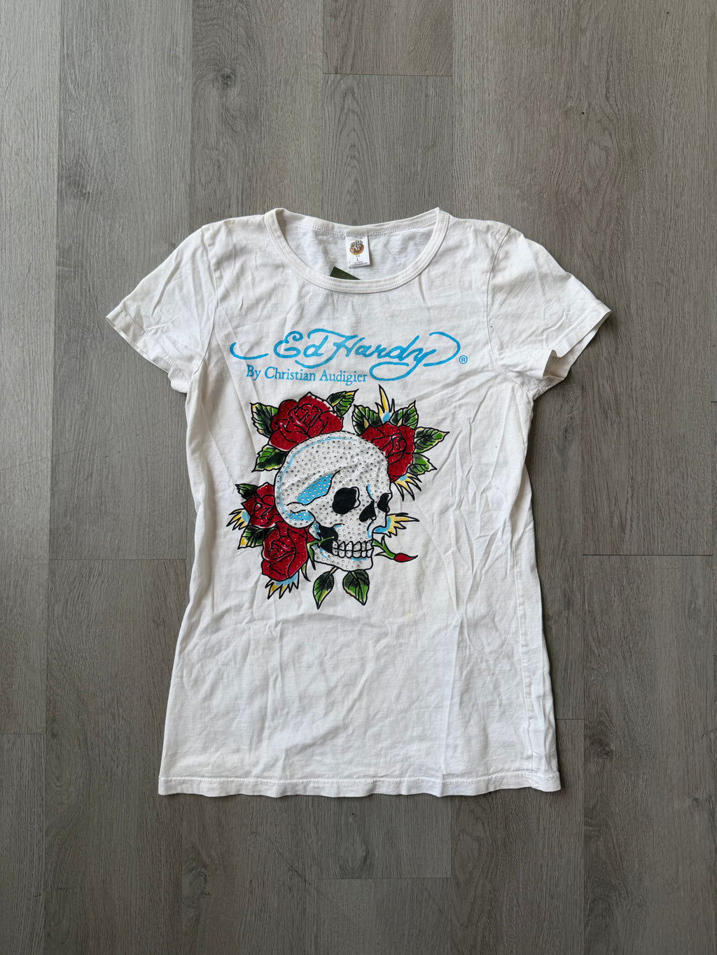 Women’s Vintage Ed Hardy Skull Tee
