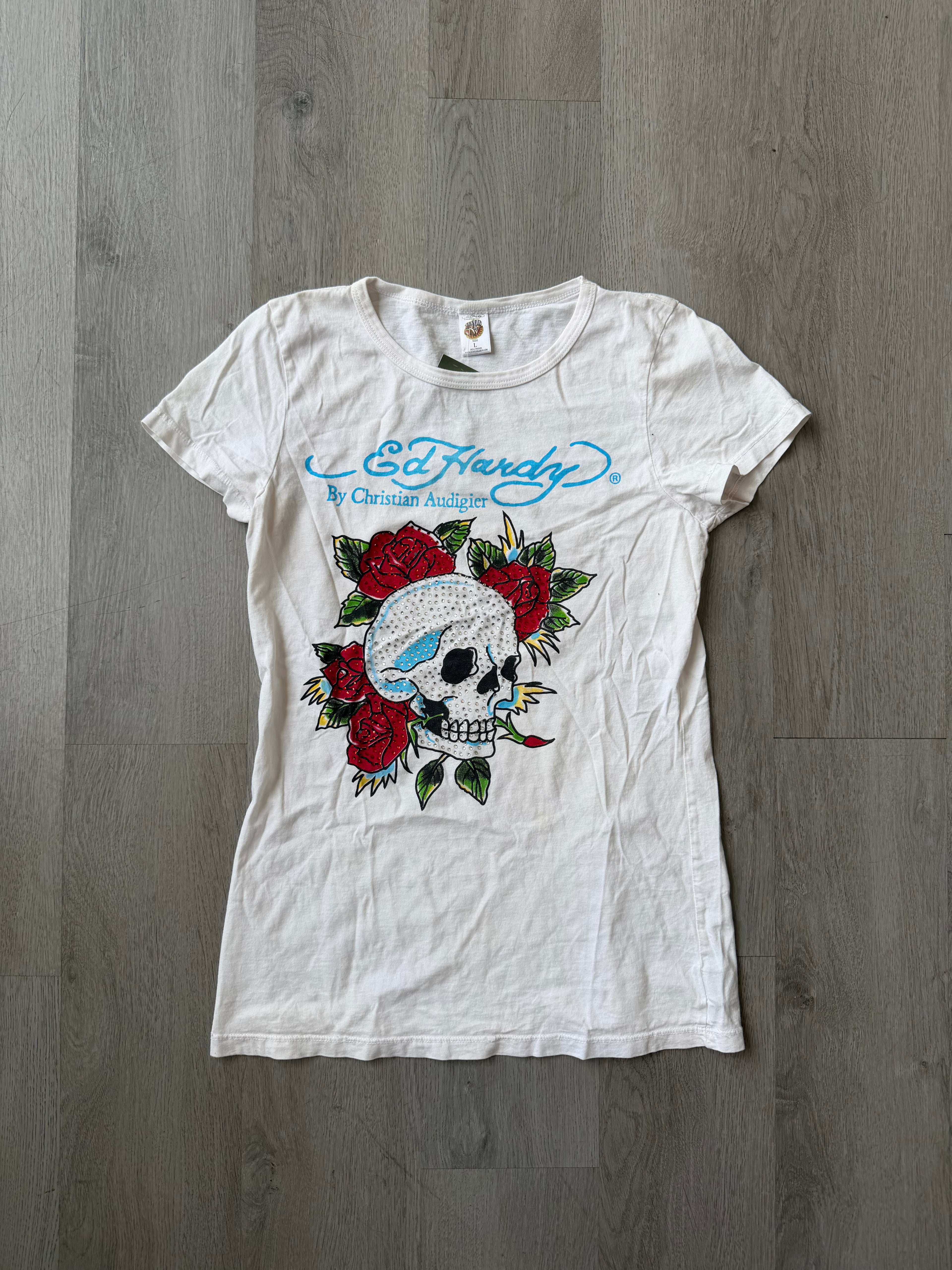 Women’s Vintage Ed Hardy Skull Tee