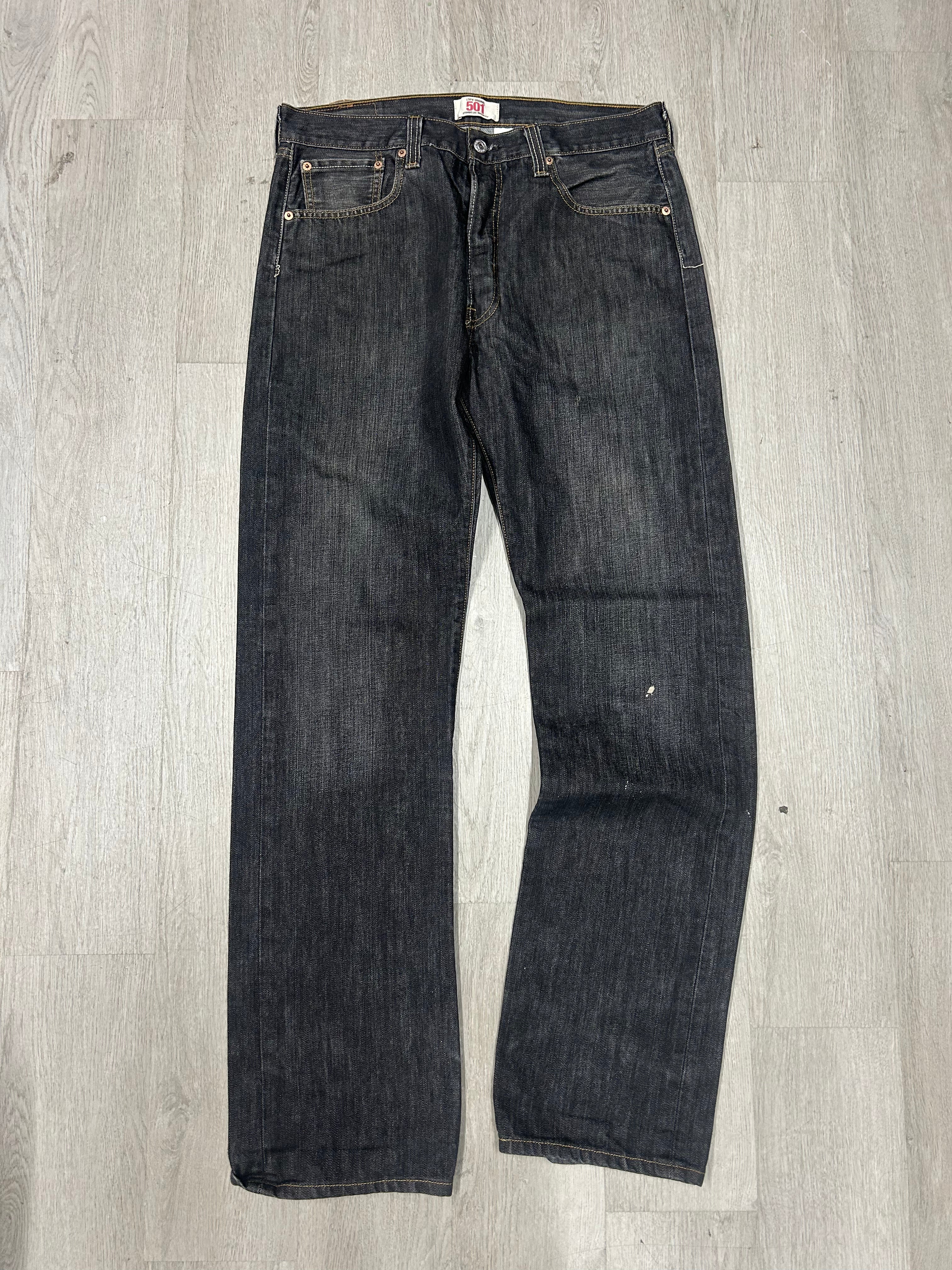 Vintage Black Distressed Levi’s 550 Jeans