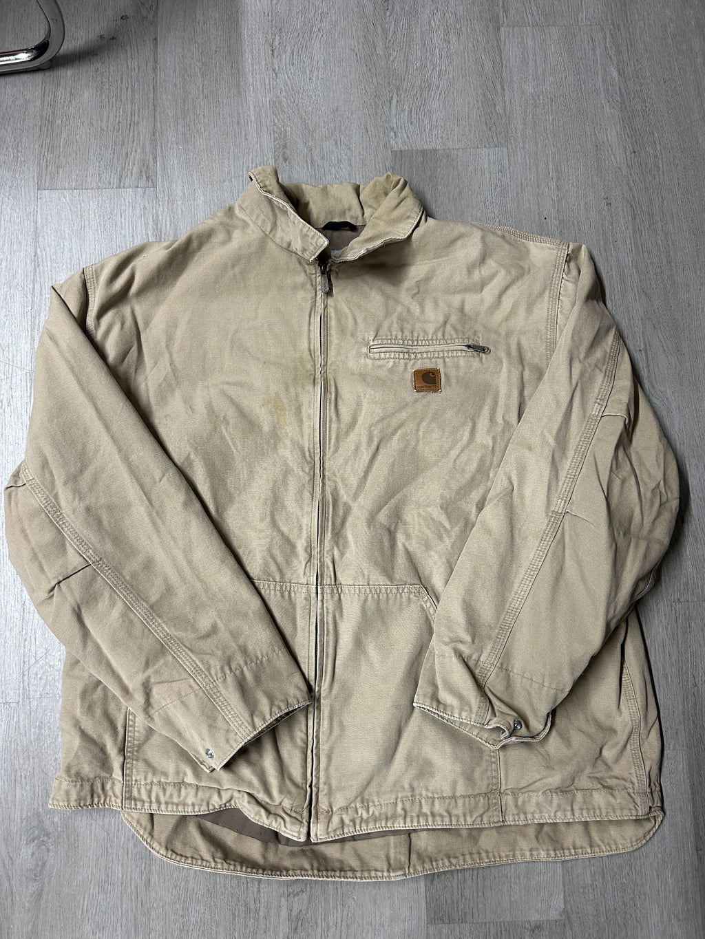 Vintage Khaki Carhartt Canvas Work Jacket
