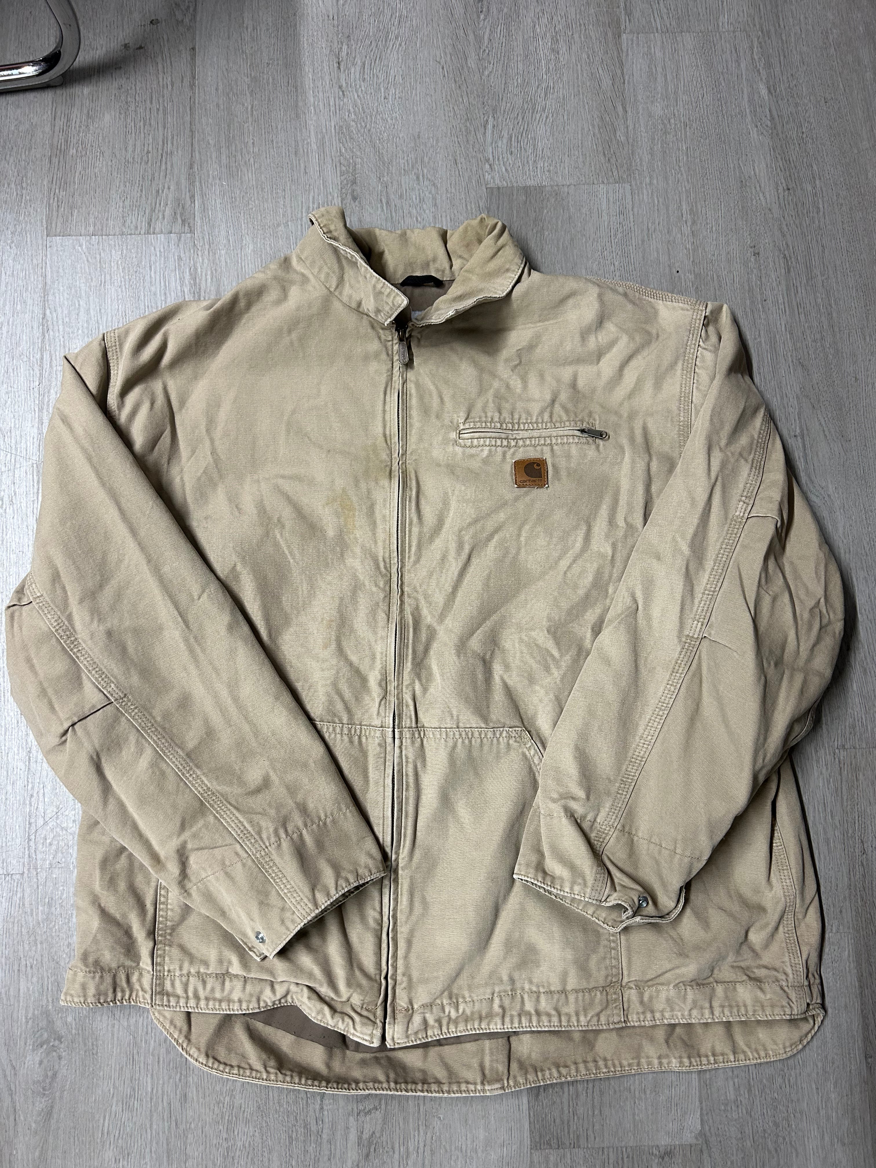 Vintage Khaki Carhartt Canvas Work Jacket