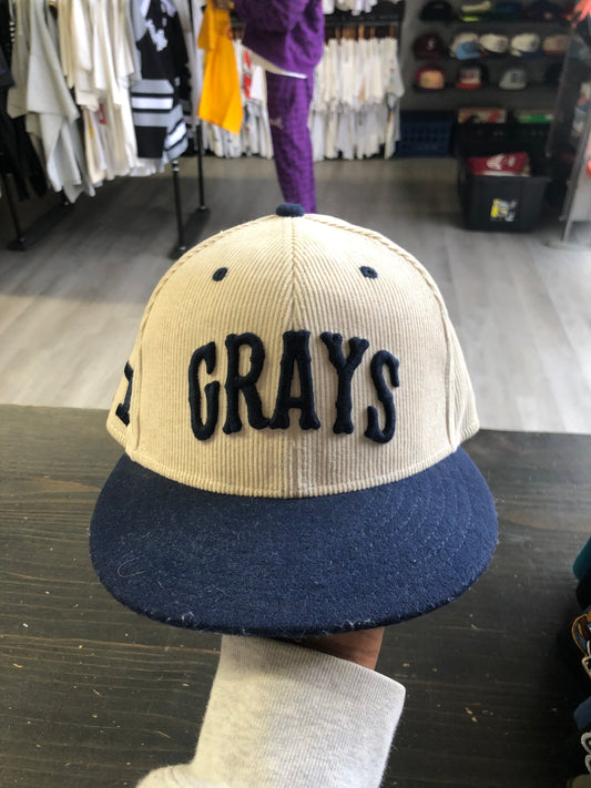 Homestead Grays Rings & Crwns Team Navy & Craam Hat
