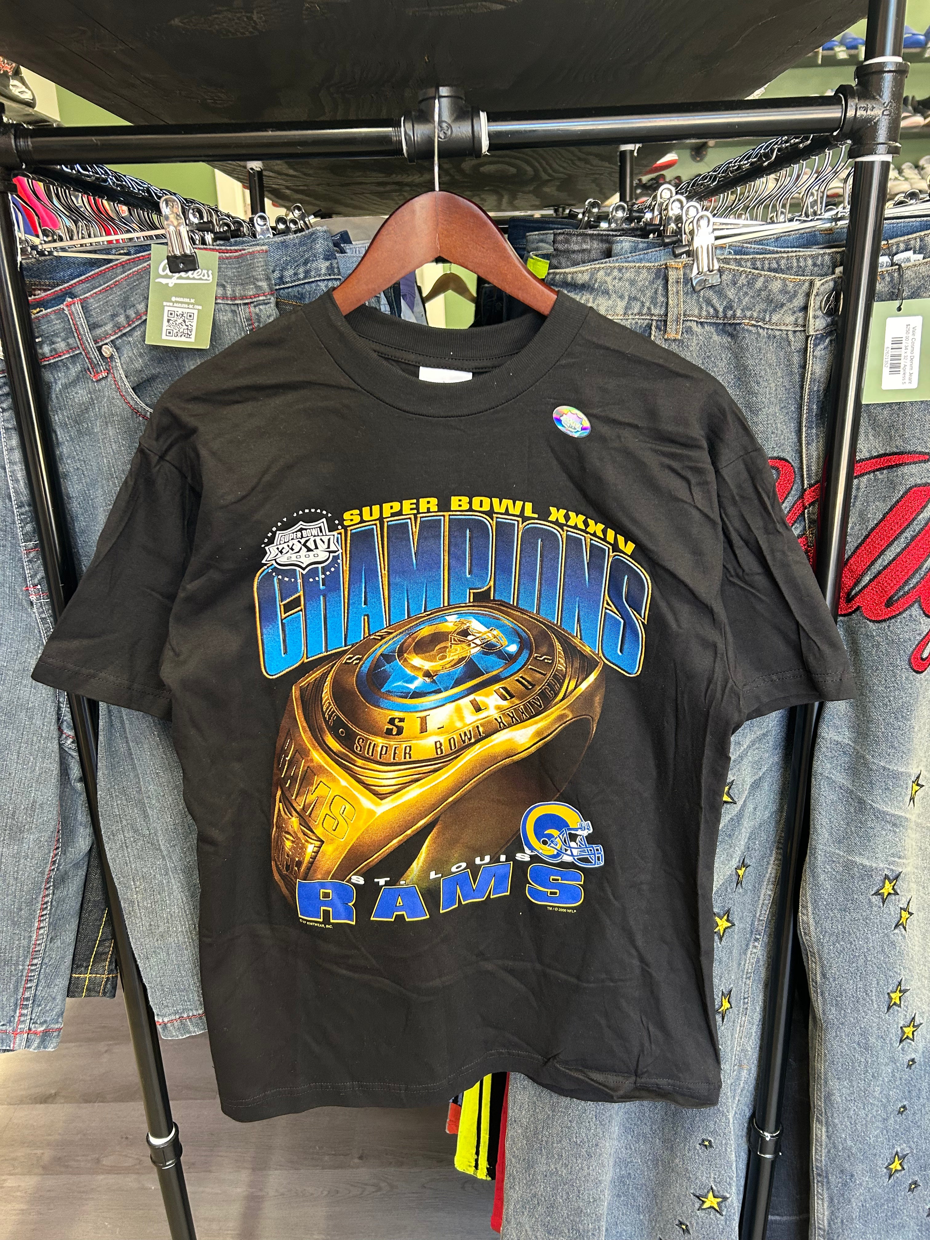 Black St. Louis Rams Super Bowl Champions Tee