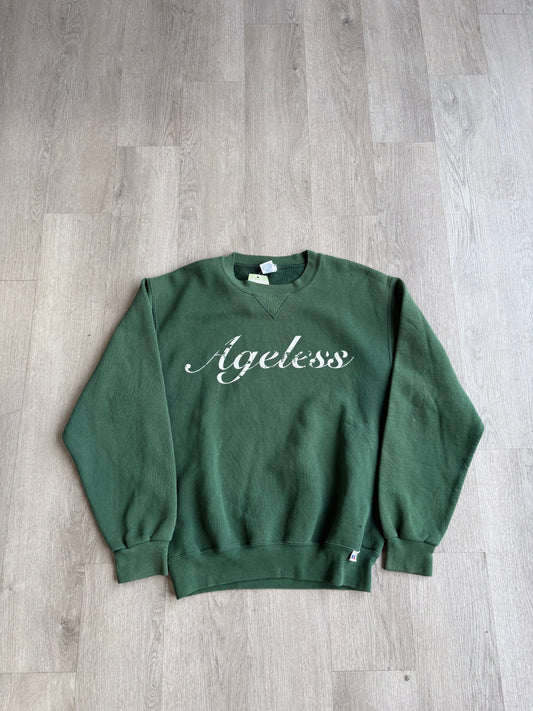 Vintage Russell Ageless Green Script Sweatshirt