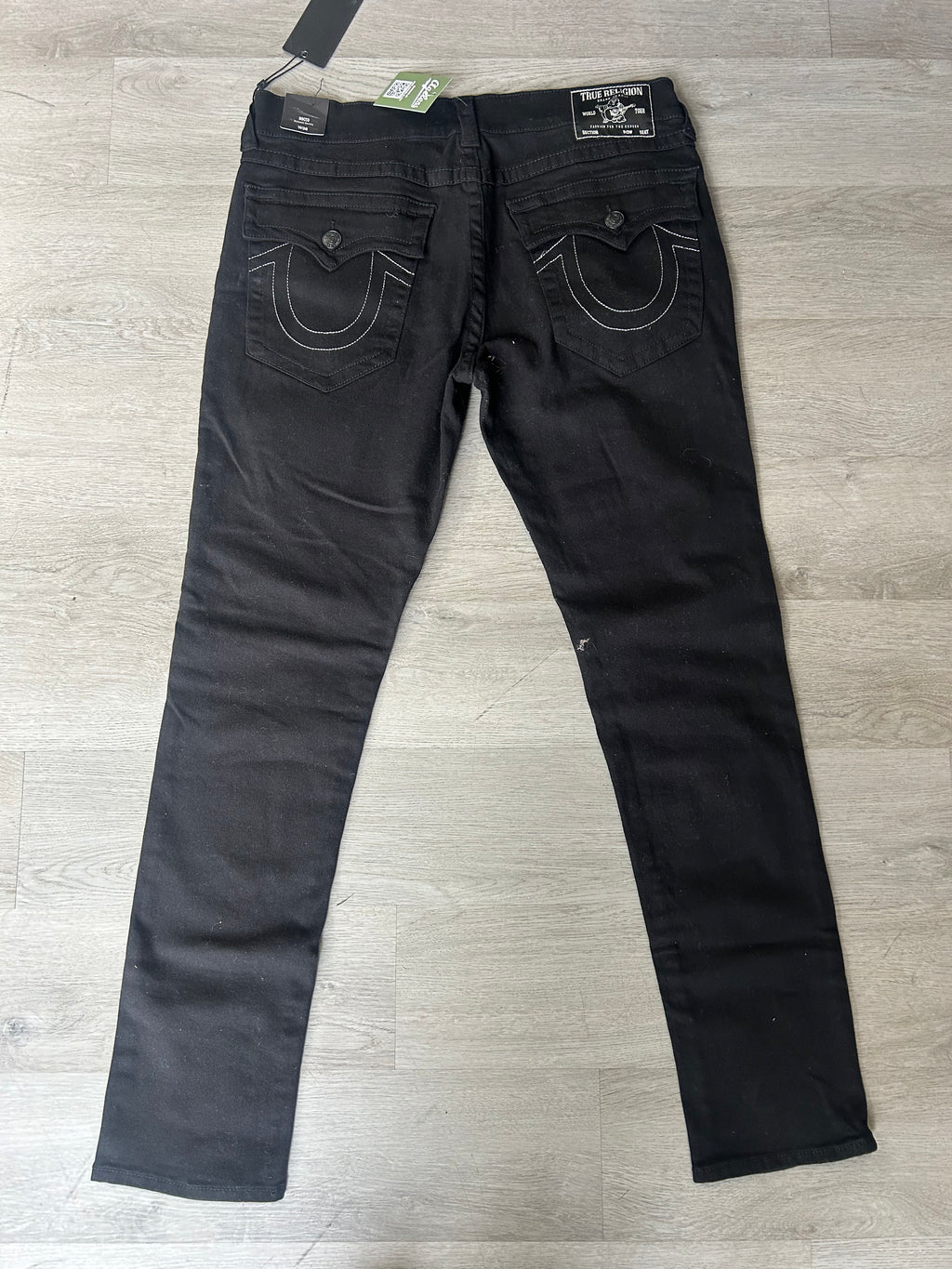 True Religion Black Rocco Flap Jeans