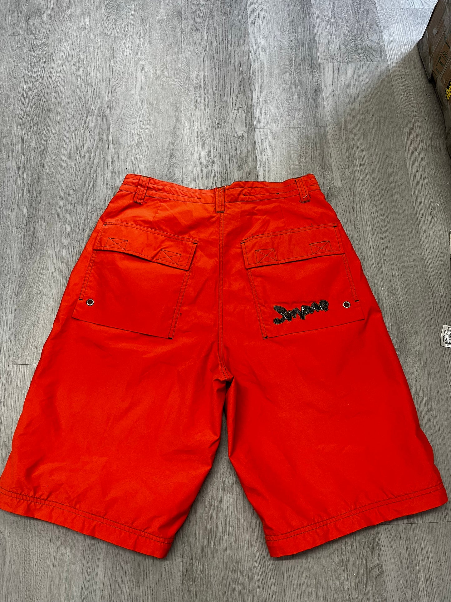 Orange Cargo Shorts