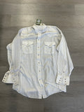 Vintage Maverick Longtails White Plaid Pearl Snap