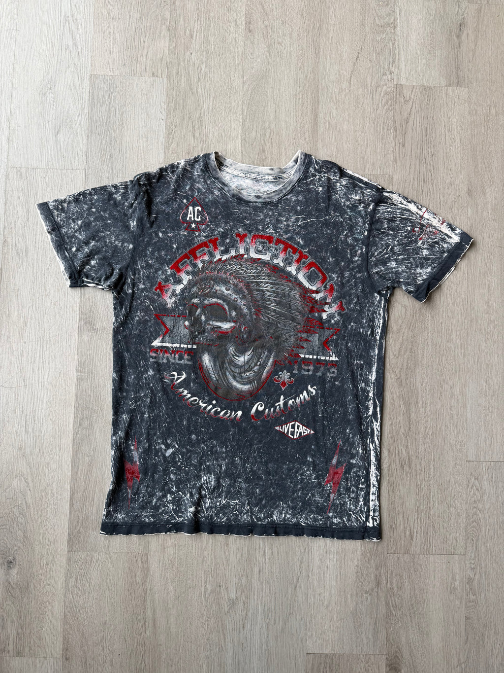 Vintage Affliction Acid Wash Tee