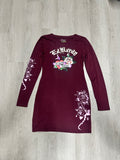 Women’s Ed Hardy Wine Heart & Rose Tattoos Long Sleeve Mini Dress