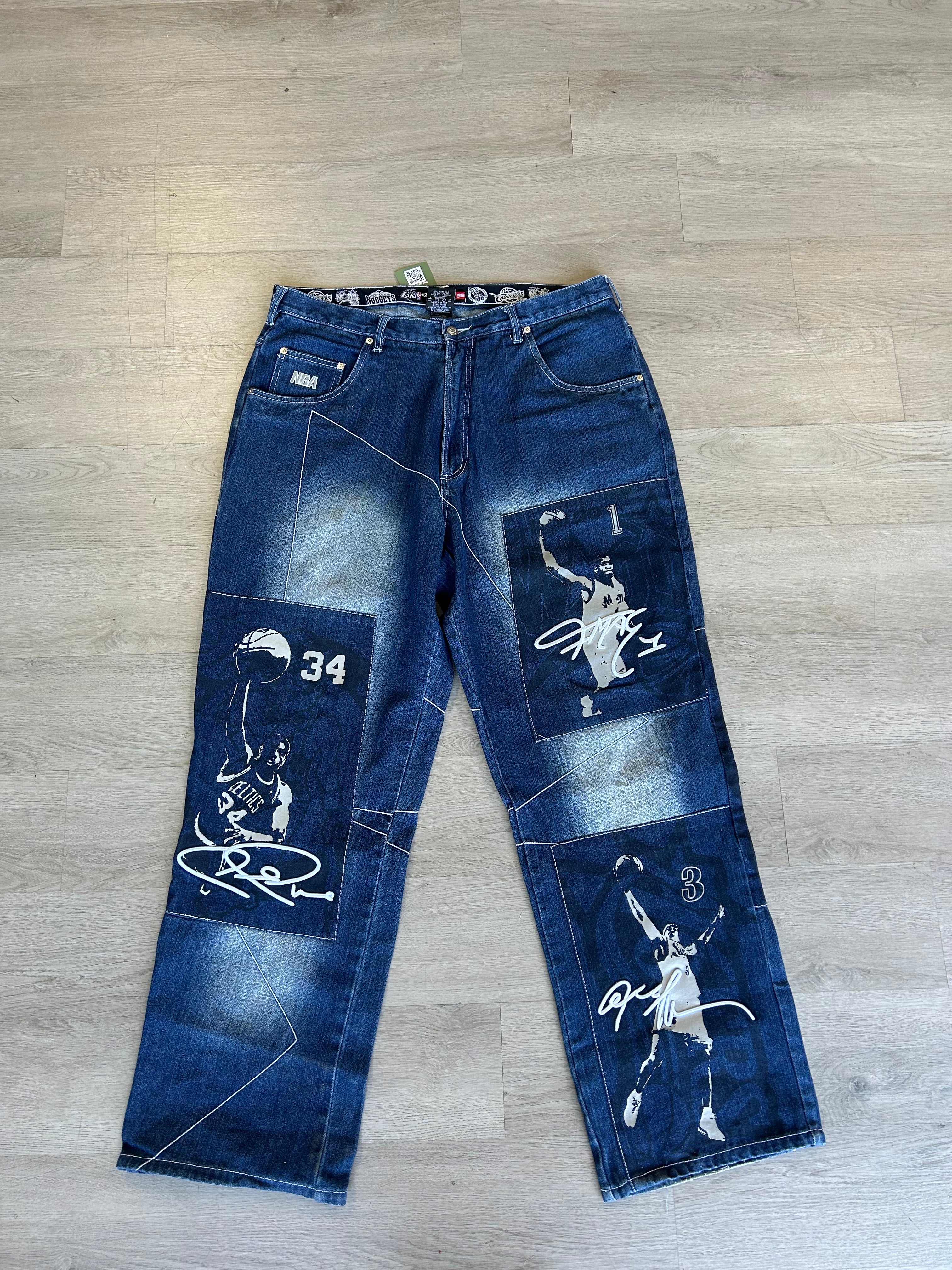 Vintage UNK NBA Patchwork Jeans