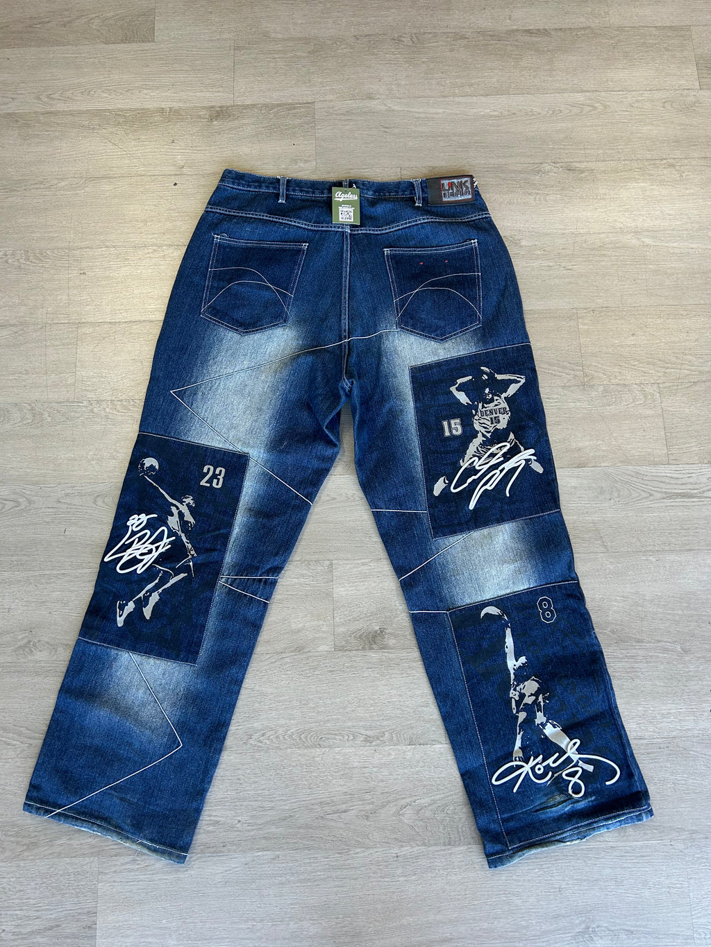 Vintage UNK NBA Patchwork Jeans