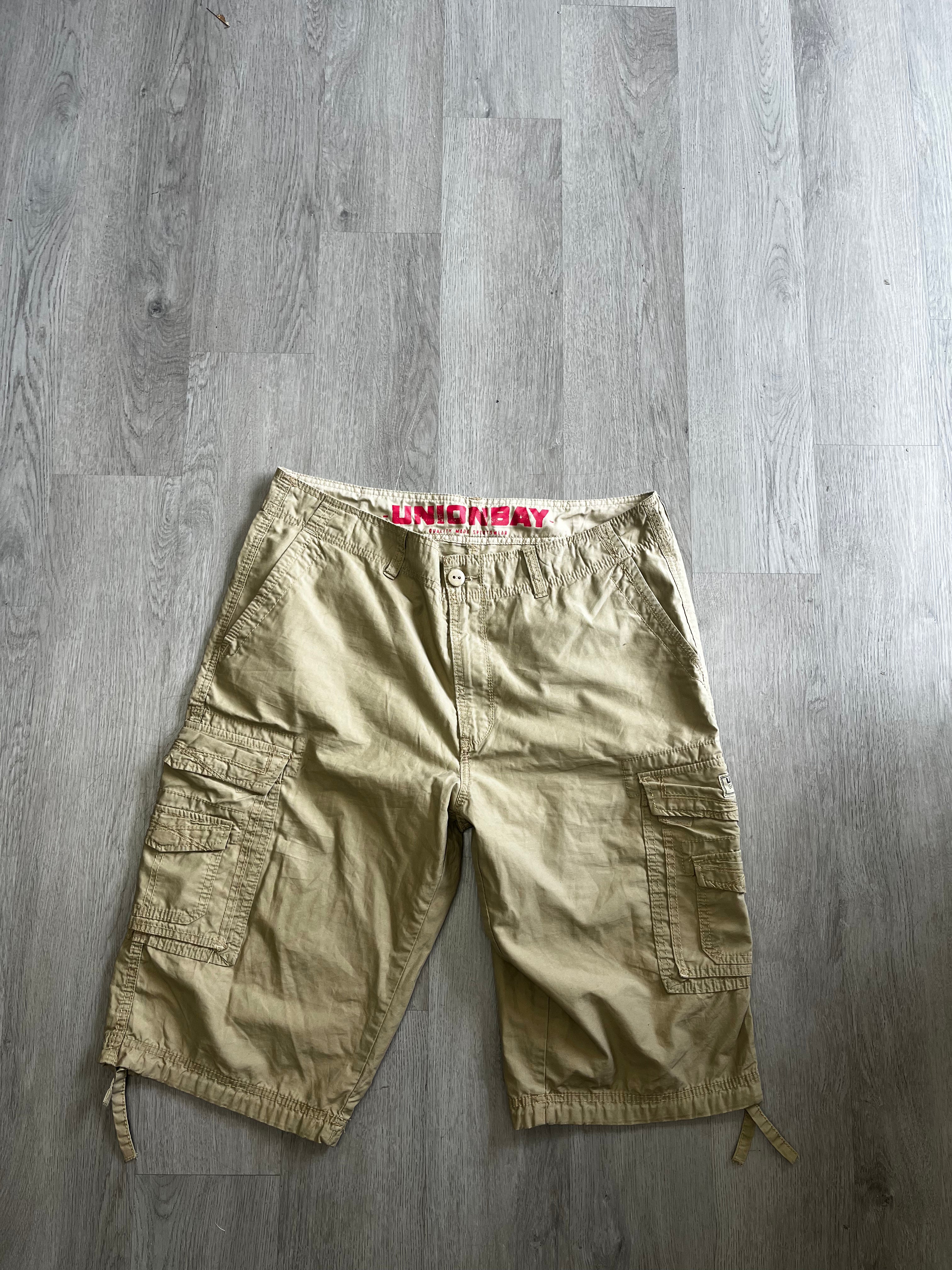 Vintage Union Bay Light Khaki Cargo Shorts