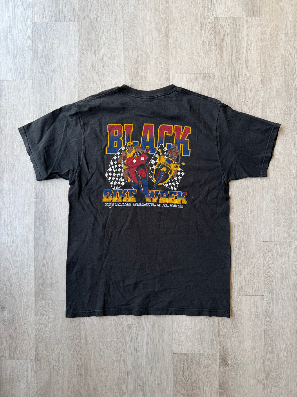 Vintage 2001 Black Bike Week Tee