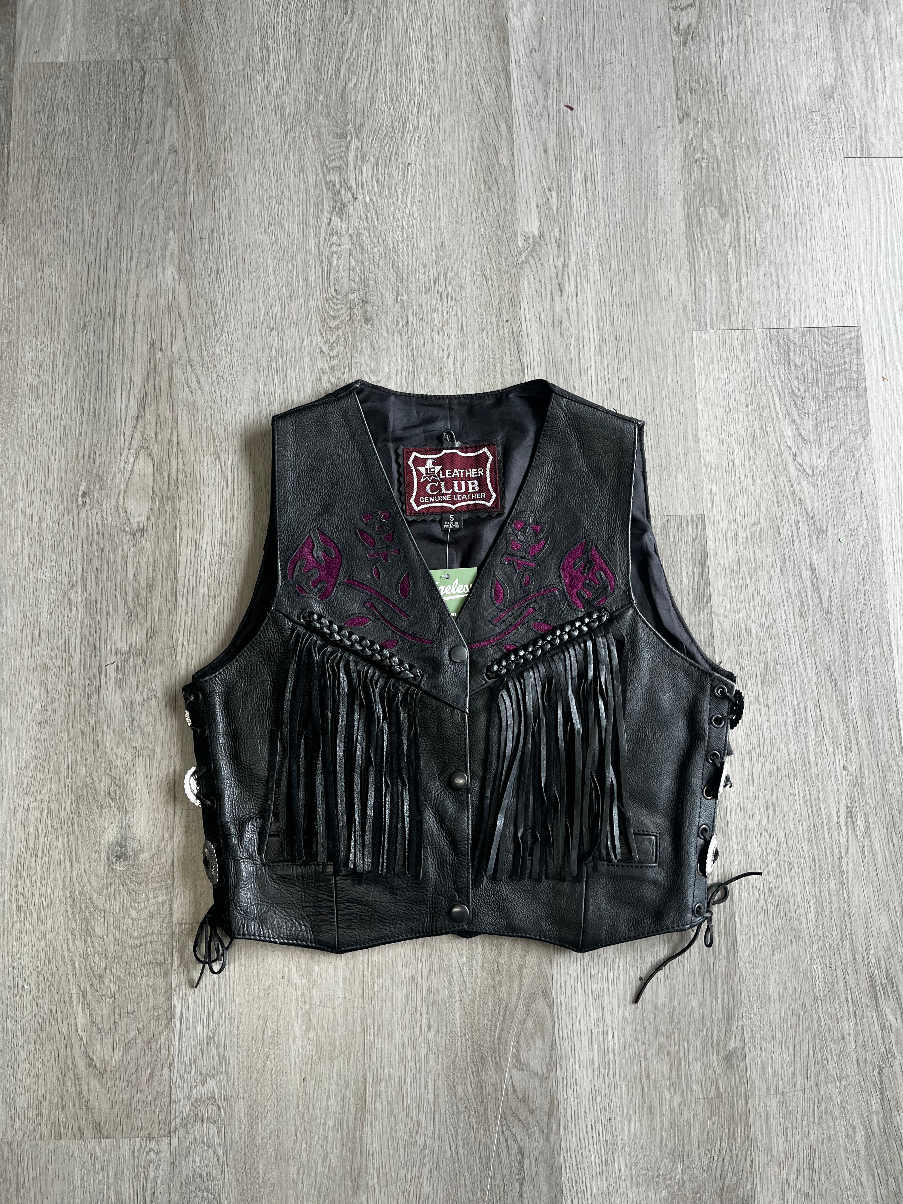 Leather Club Motorcycle Vest