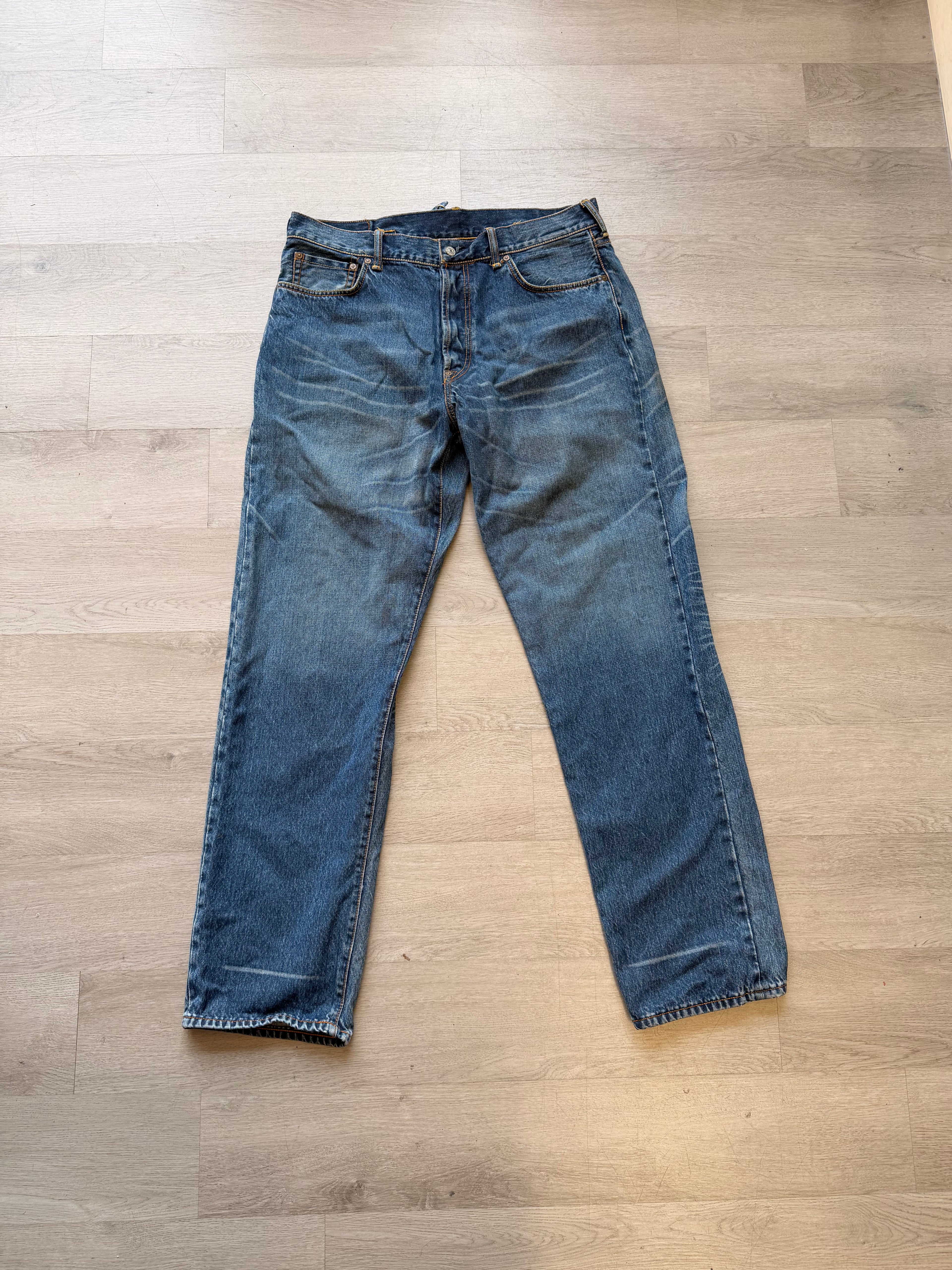 2005 Evisu Yamane Selvedge Big Stitch Yellow Daicock Denim Jeans