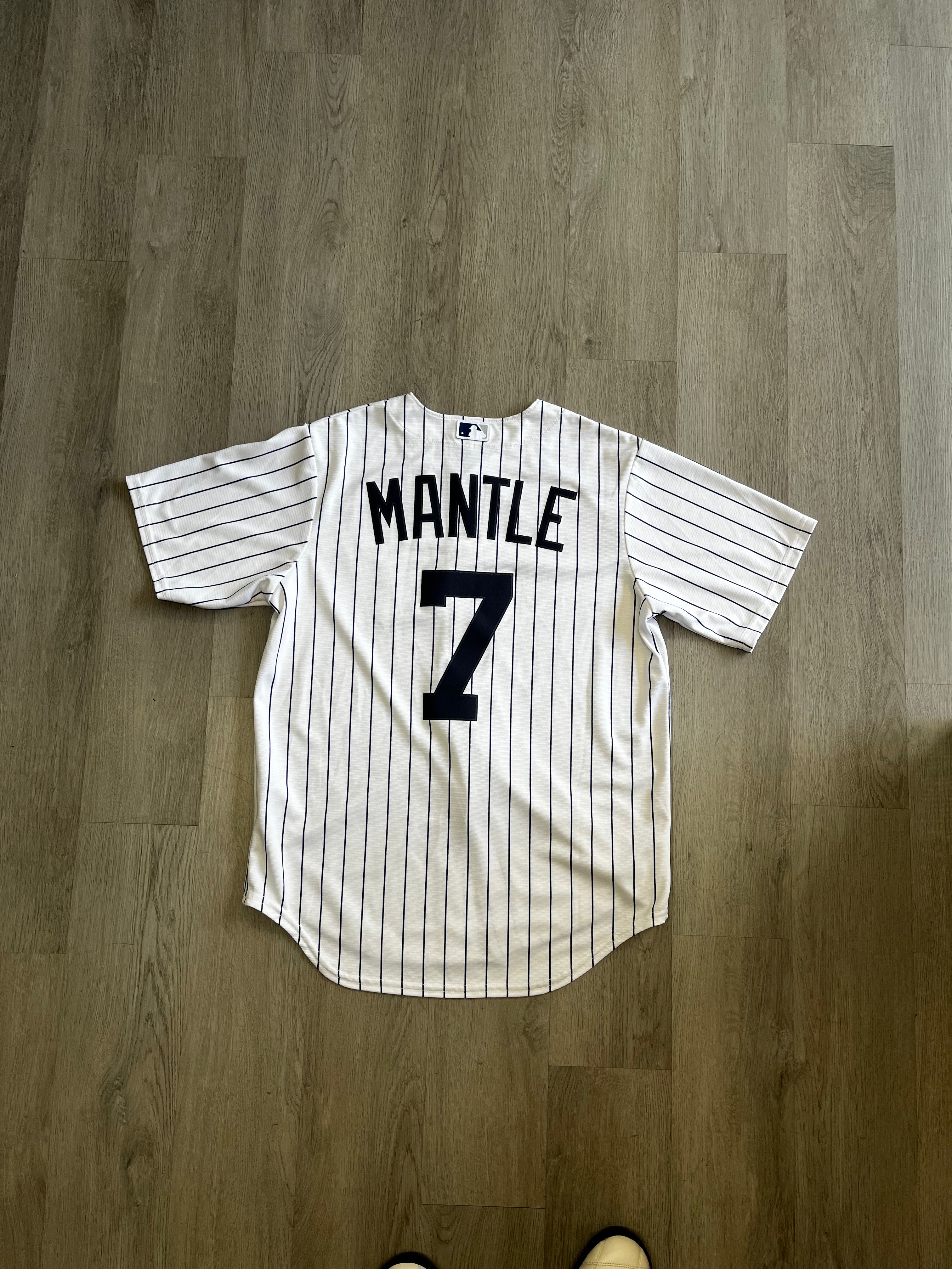 New York Yankees Mickey Mantle Nike White Home Jersey