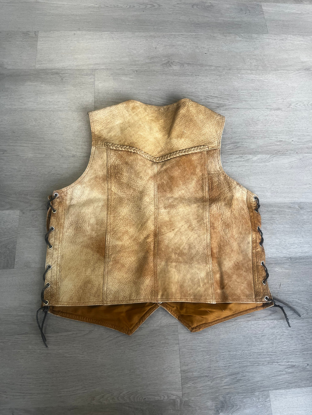 Brown Western Style Leather Vest