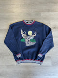 Vintage Navy Deer Sweatshirt