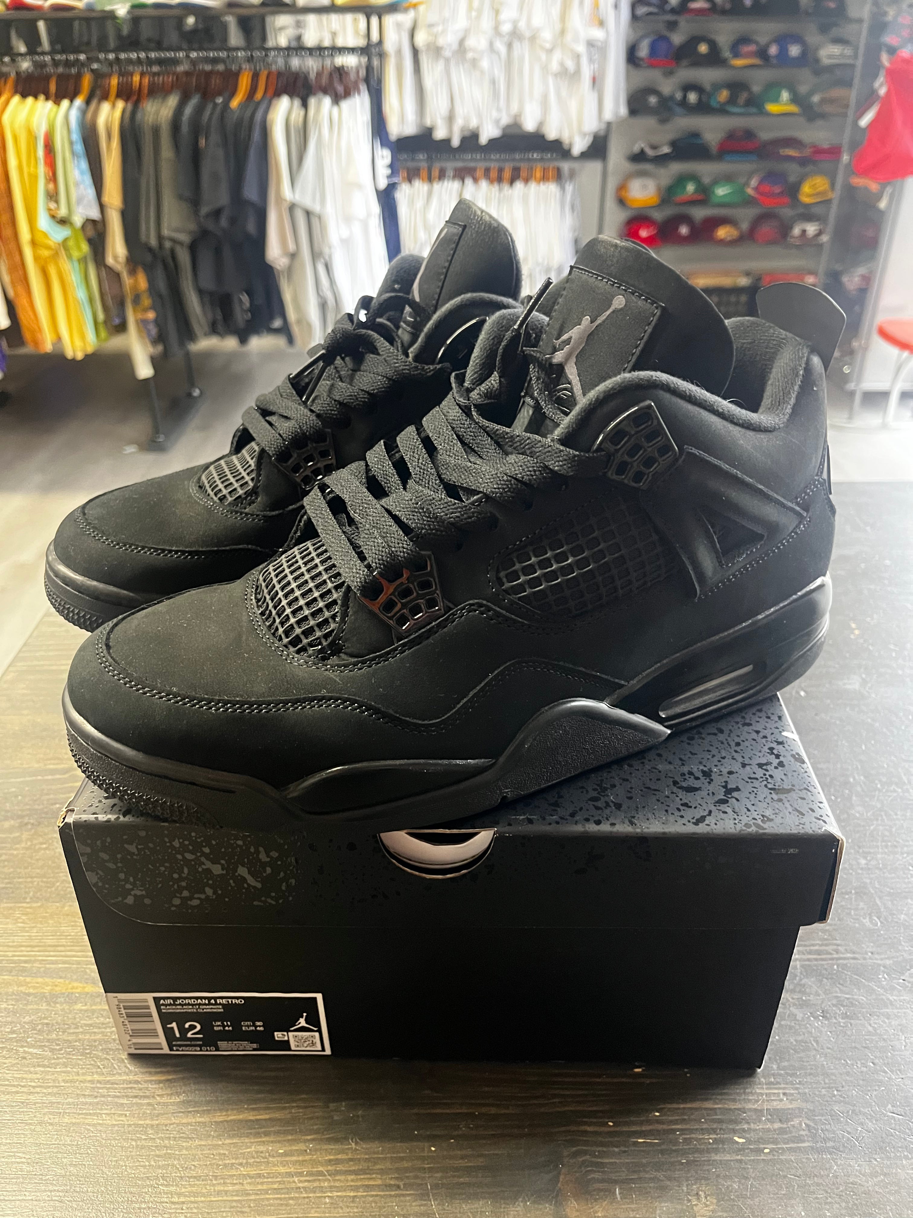 Pre-Owned Nike Air Jordan 4 Retro Black Cat