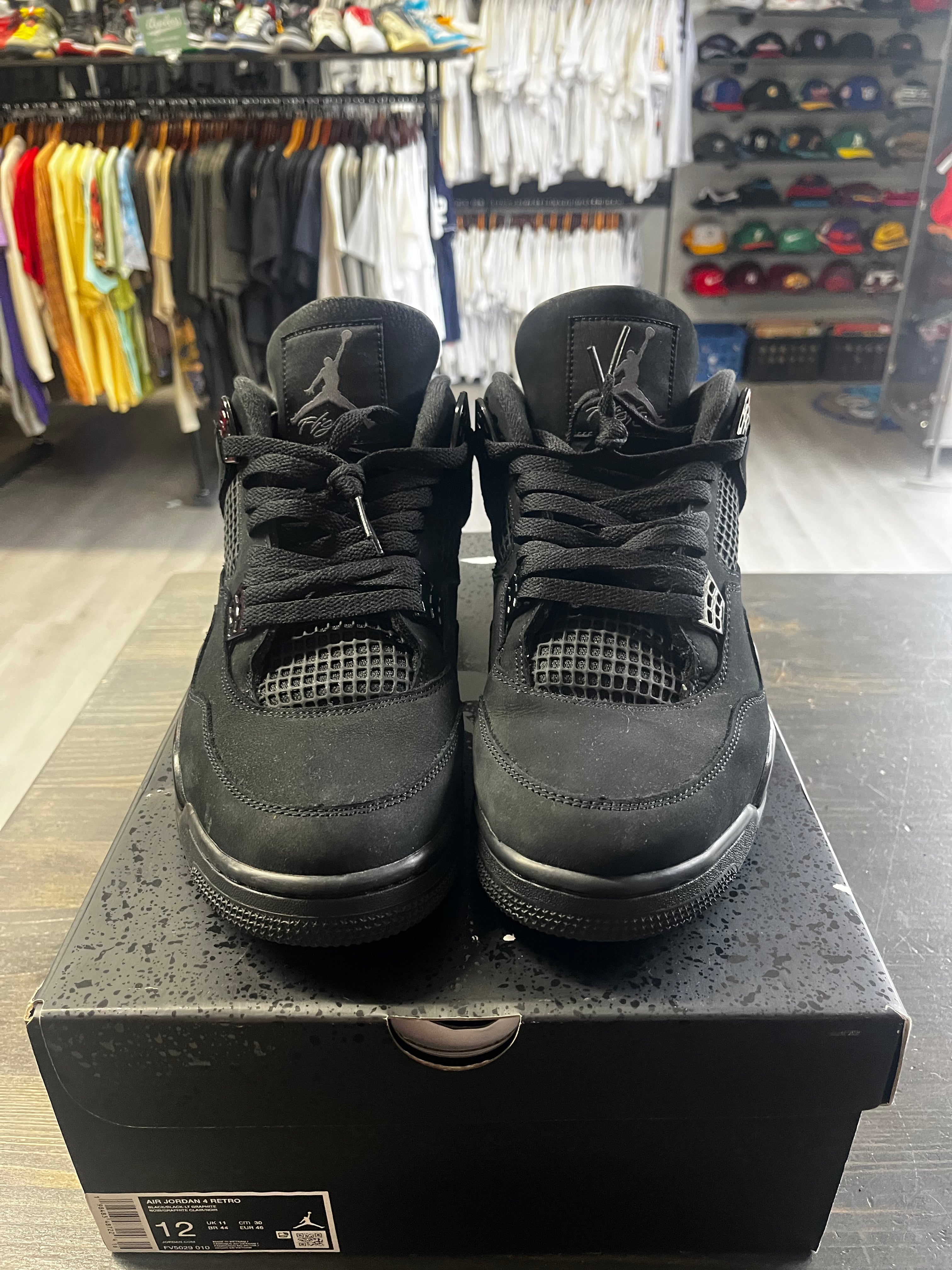 Pre-Owned Nike Air Jordan 4 Retro Black Cat