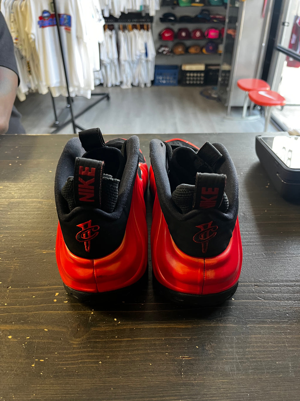Pre-Owned Nike Air Foamposite One Habanero Red