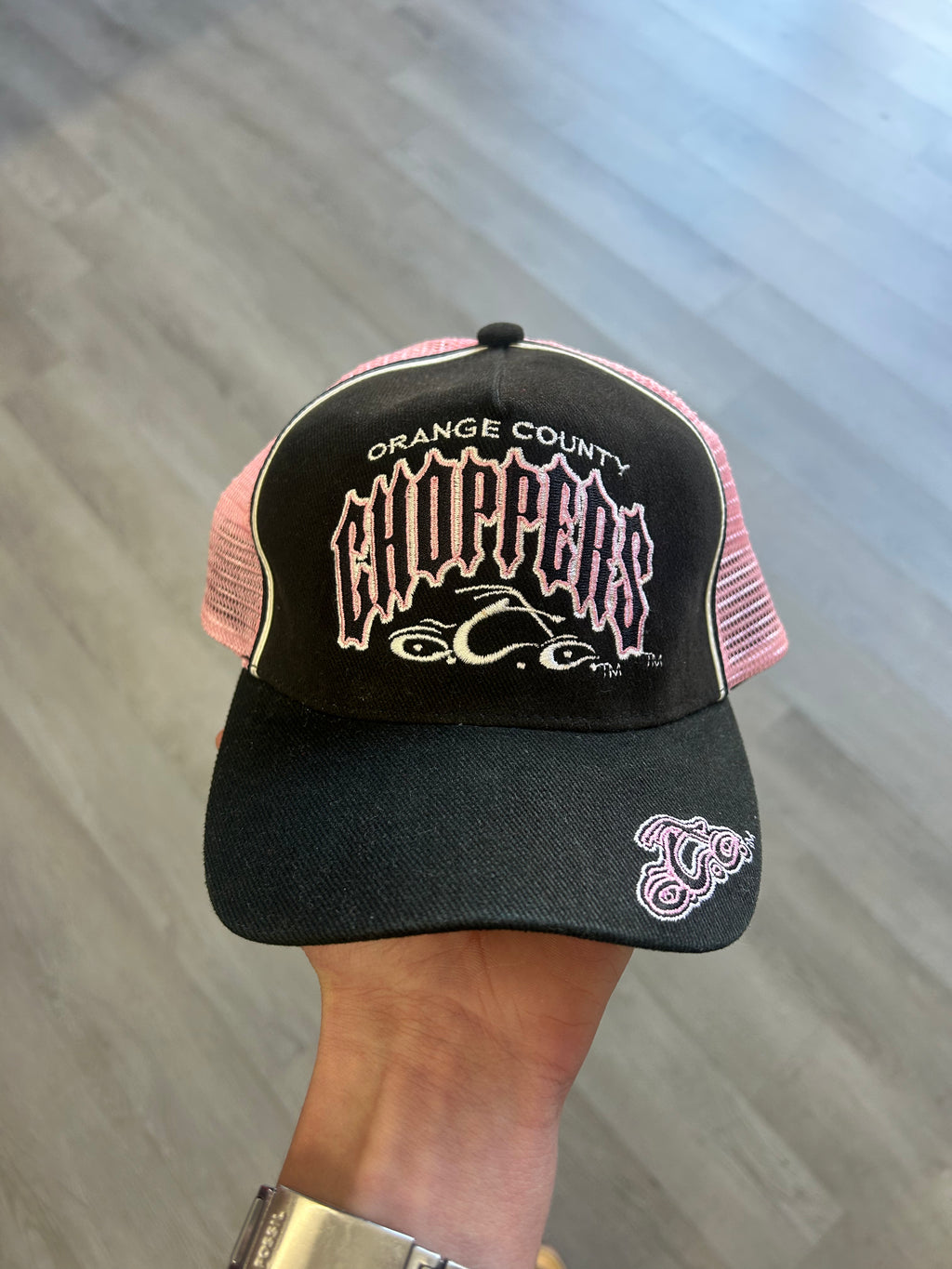 Pink and Black Orange County Choppers SnapBack
