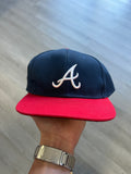 Atlanta Braves Navy Blue and Red SnapBack