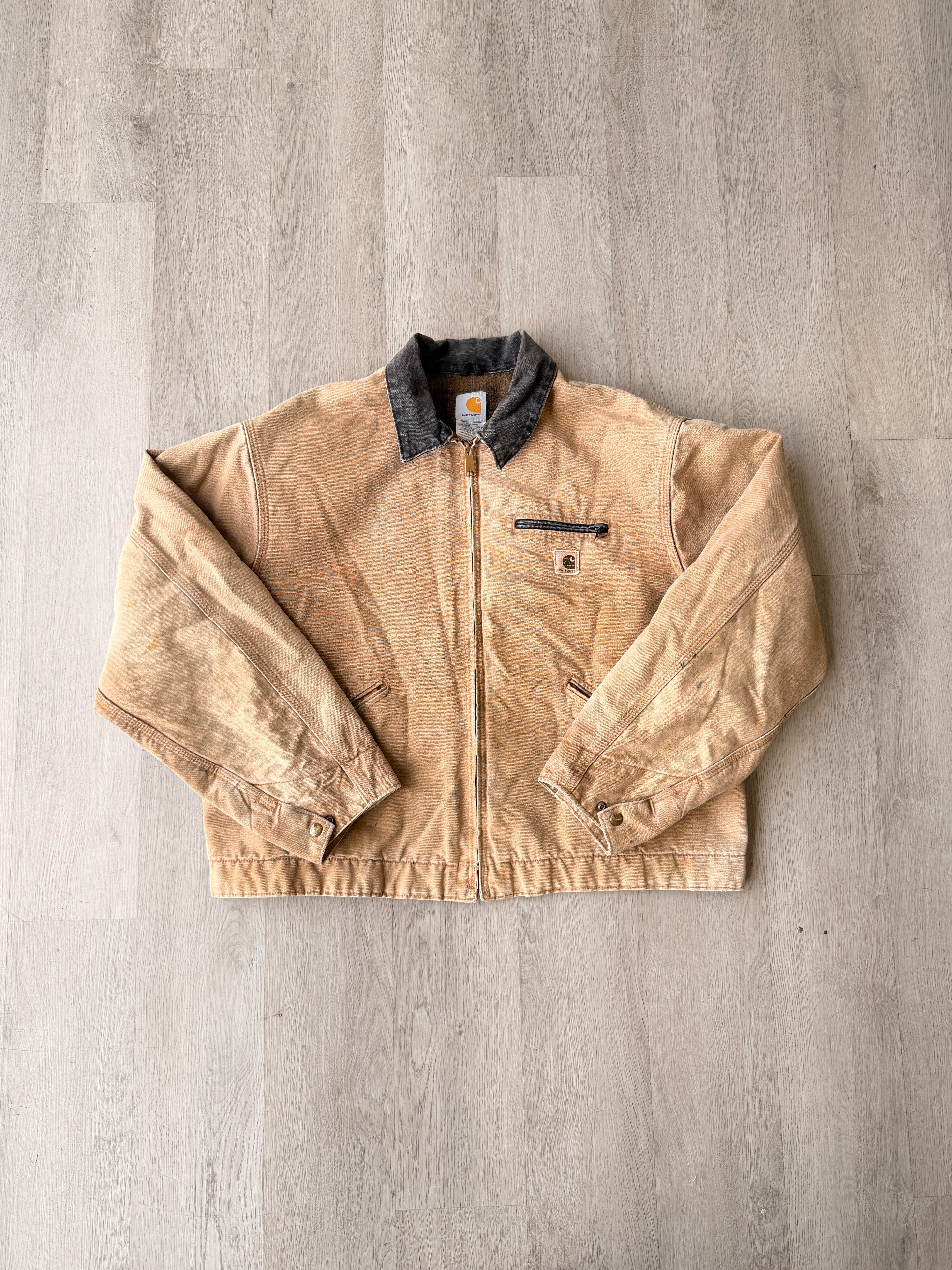 Vintage Tan/Black Carhartt Detroit Jacket