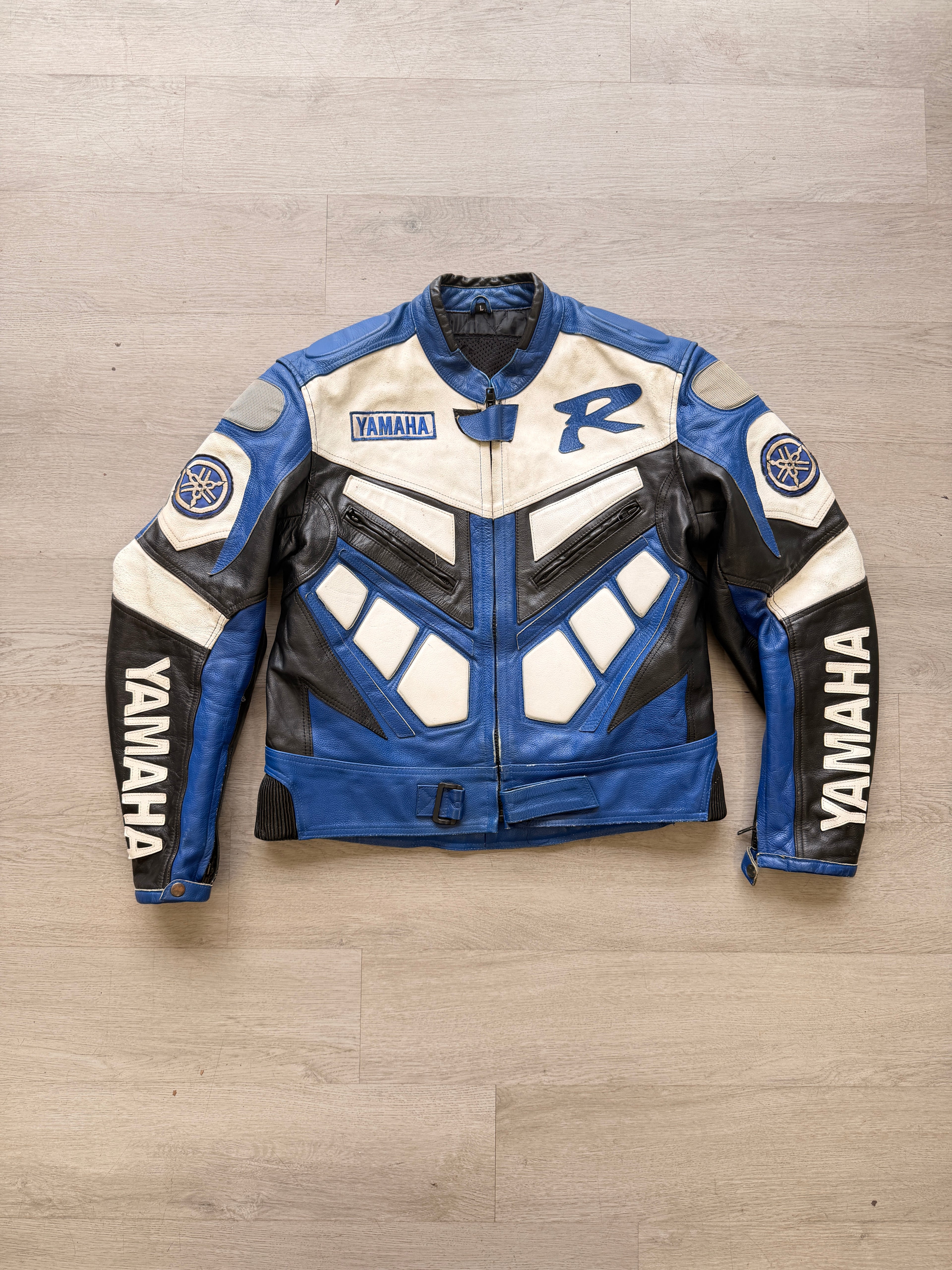 Vintage Yamaha Leather Racing Moto Jacket
