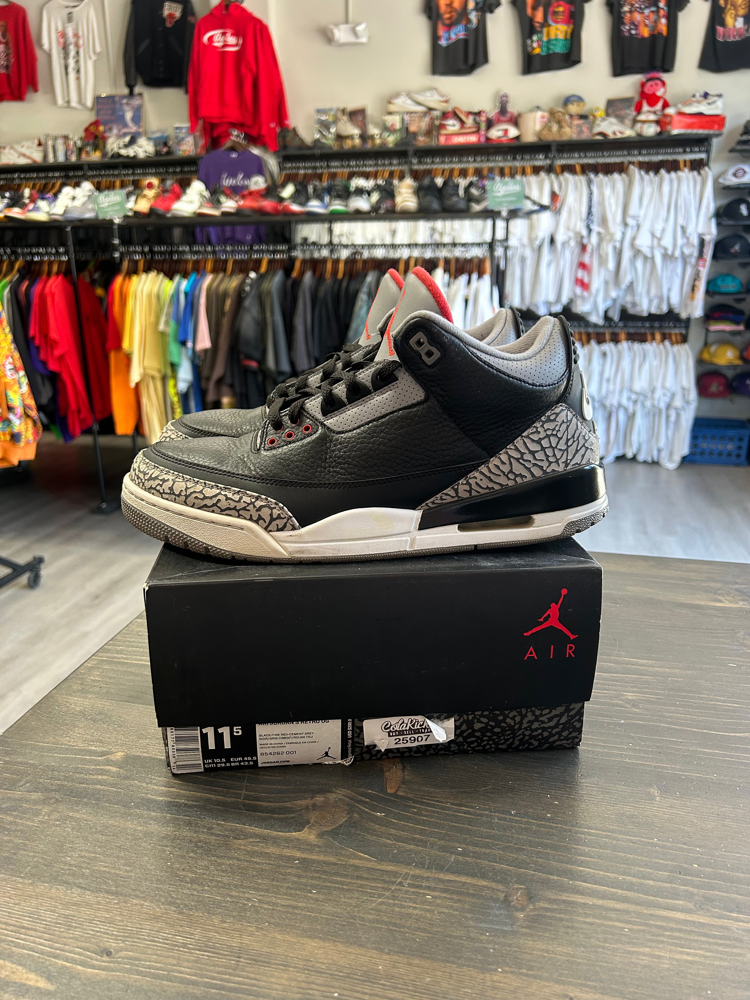 Pre-Owned Jordan 3 Retro Black Cement (2018)