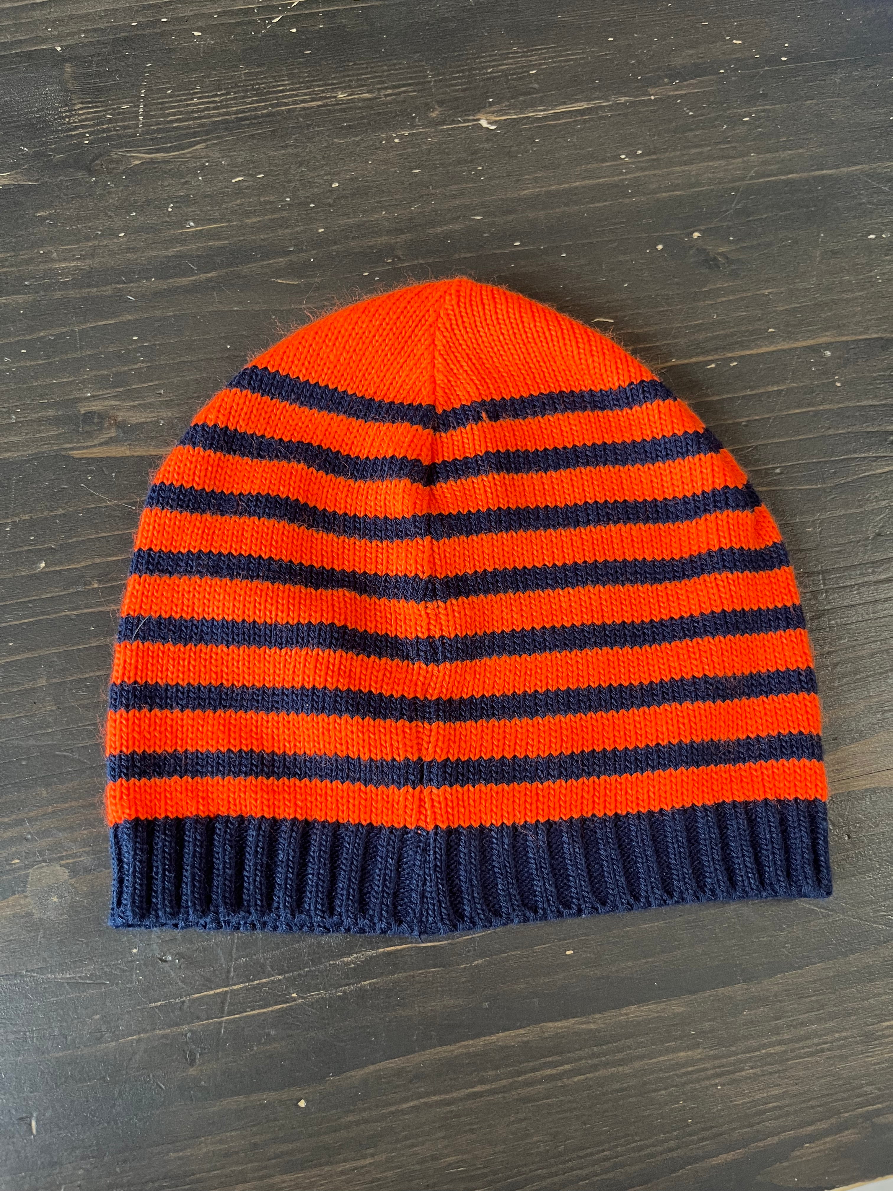 Vintage Orange and Navy Beanie