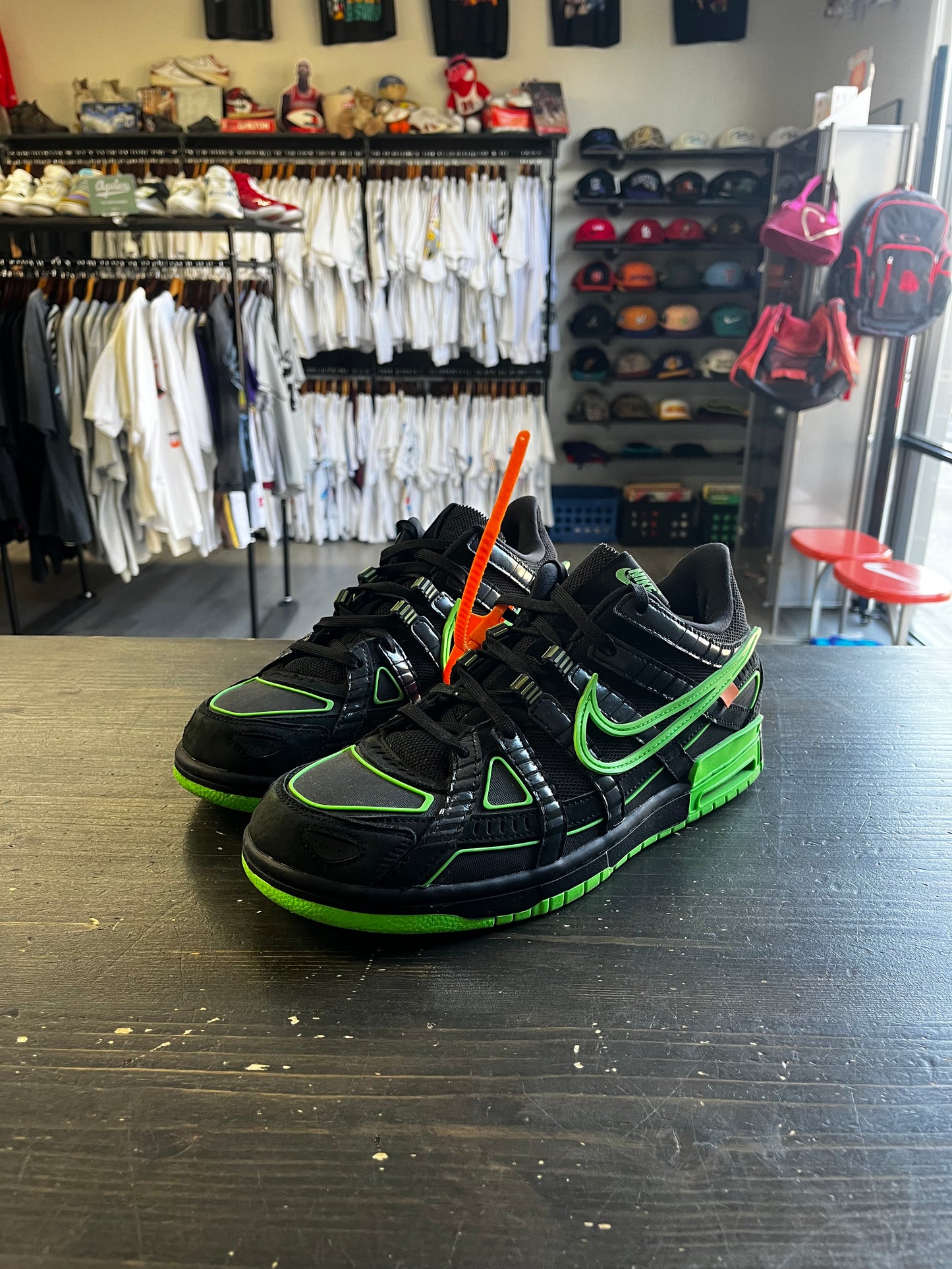 Pre-Owned Nike Air Rubber Dunk Off-White Green Strike