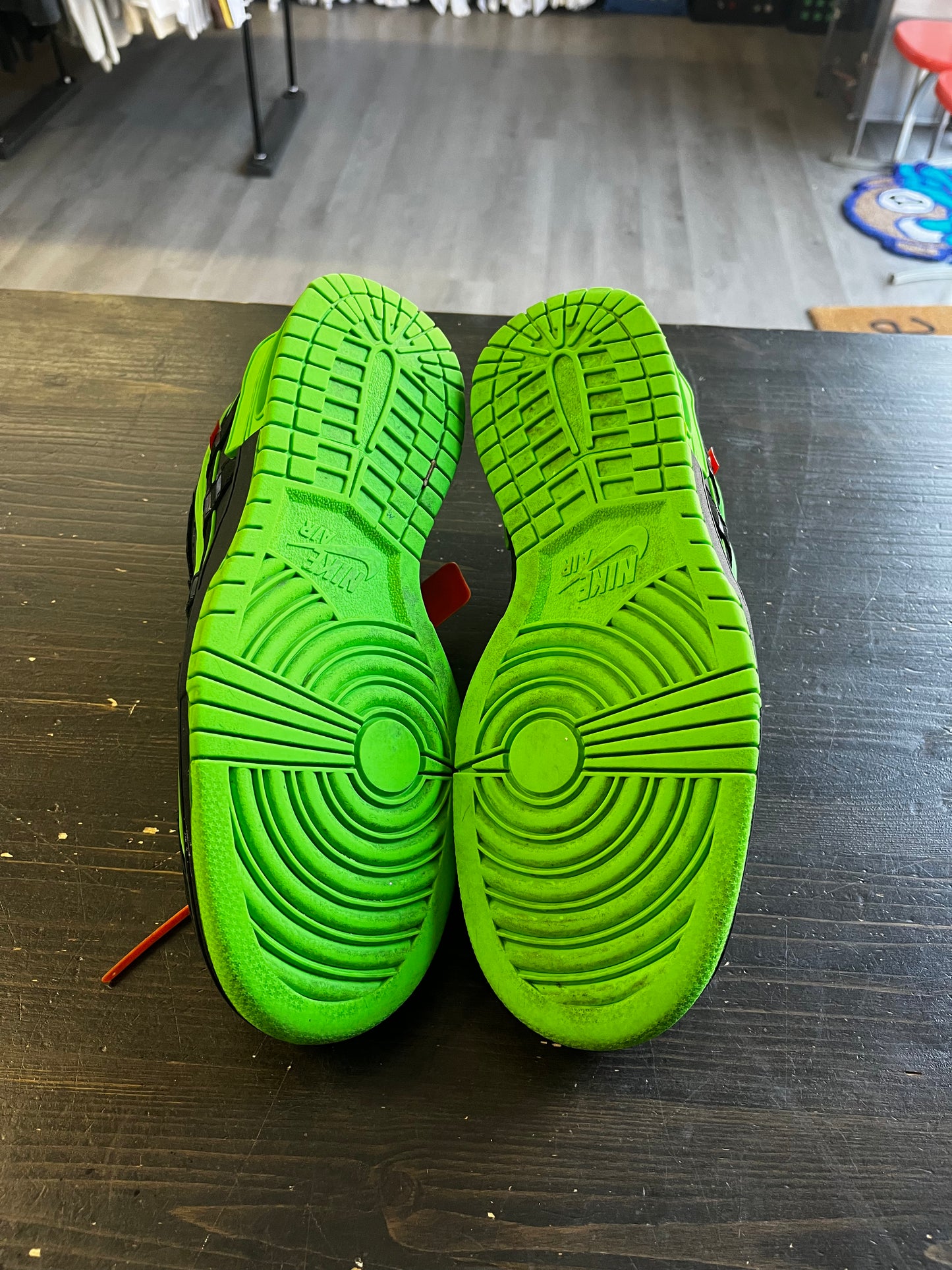 Pre-Owned Nike Air Rubber Dunk Off-White Green Strike