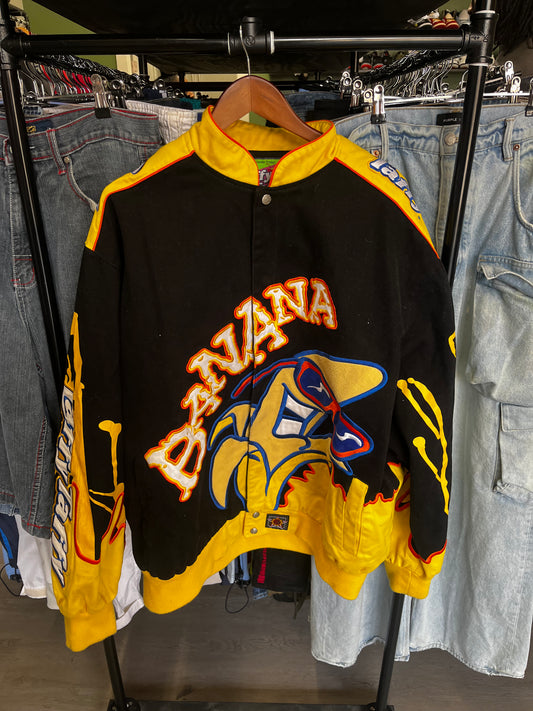 Vintage Wonka Laffy Taffy Candy  Banana Race Car Jacket