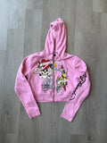 Women’s Ed Hardy Pink Cropped Hoodie