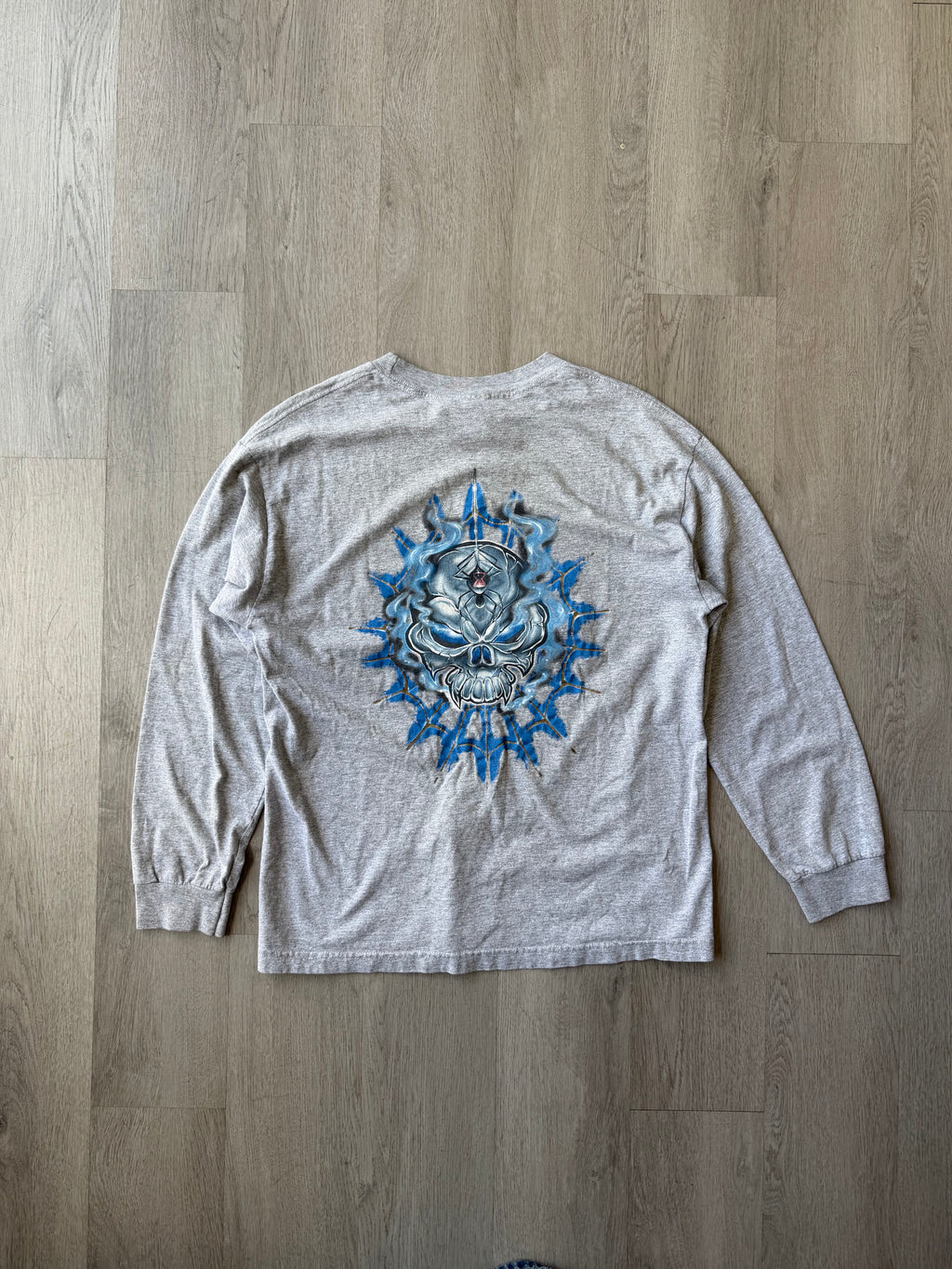 Vintage Top Heavy Spider Skull Long Sleeve Tee