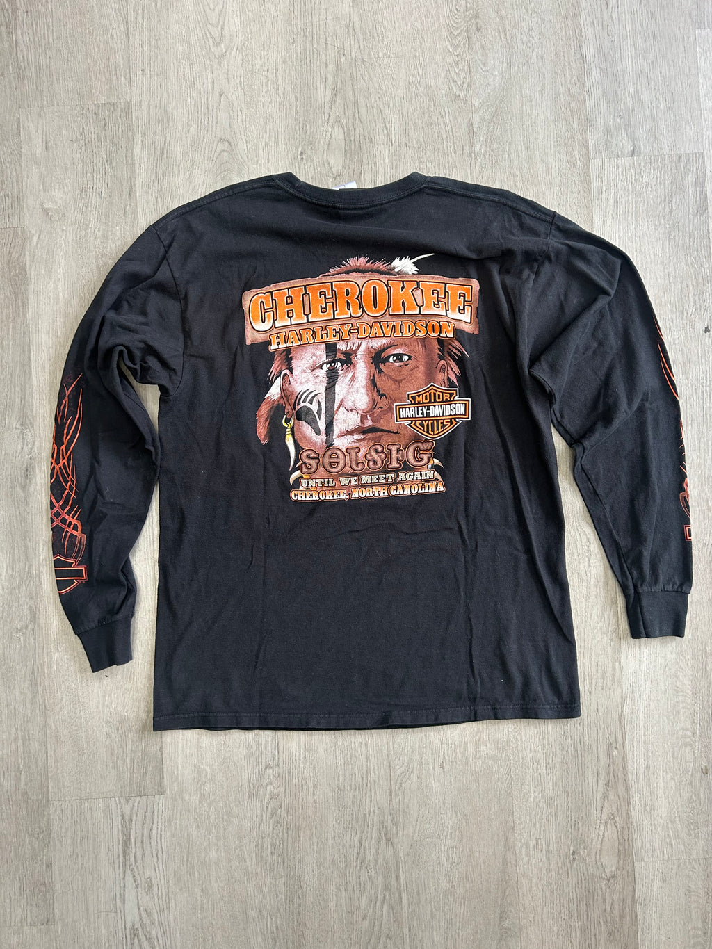 Harley-Davidson Cherokee North Carolina Black Long-Sleeve Tee