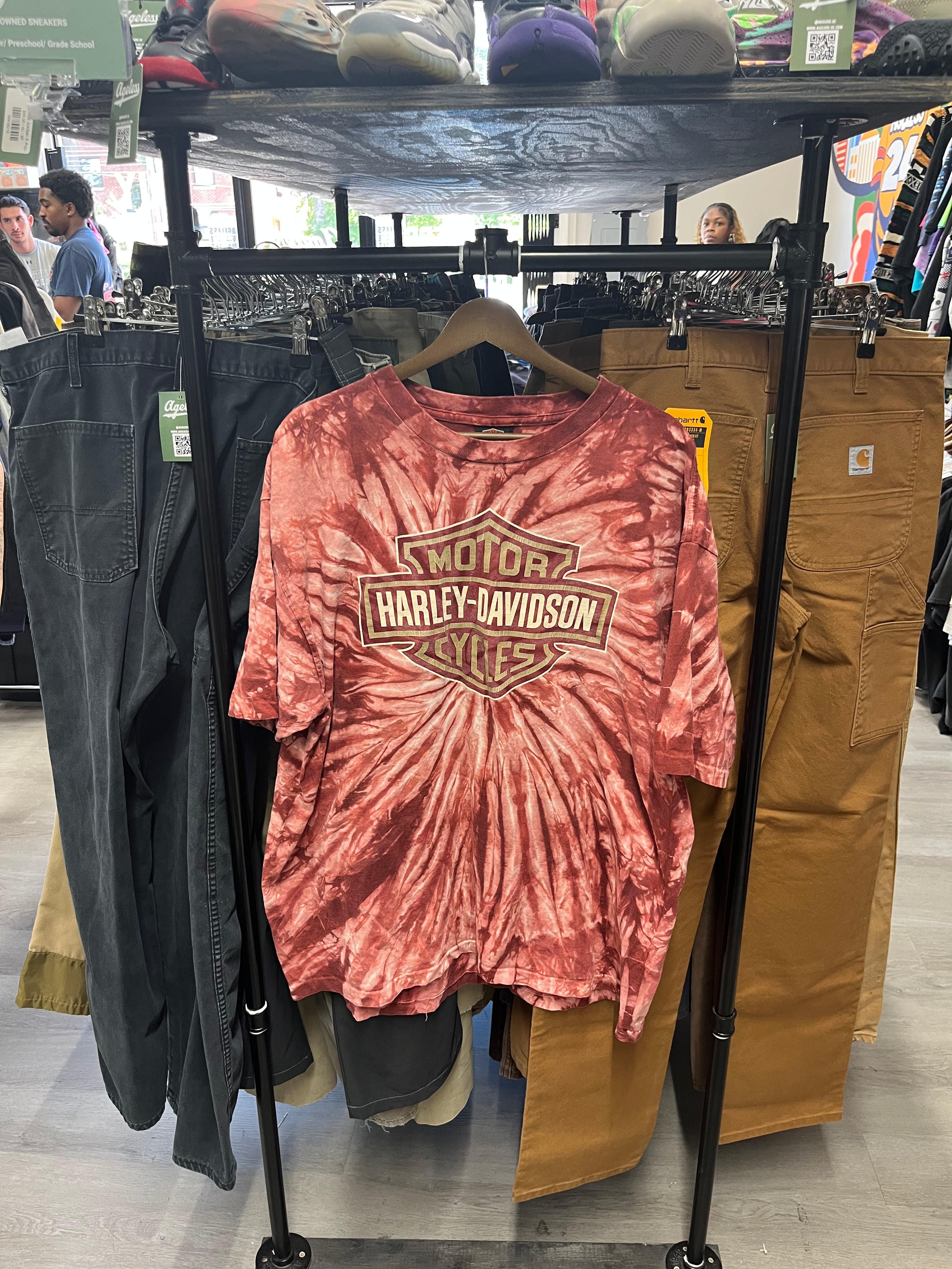 Vintage 1998 Tie Dye Harley Davidson Cayce, South Carolina Tee