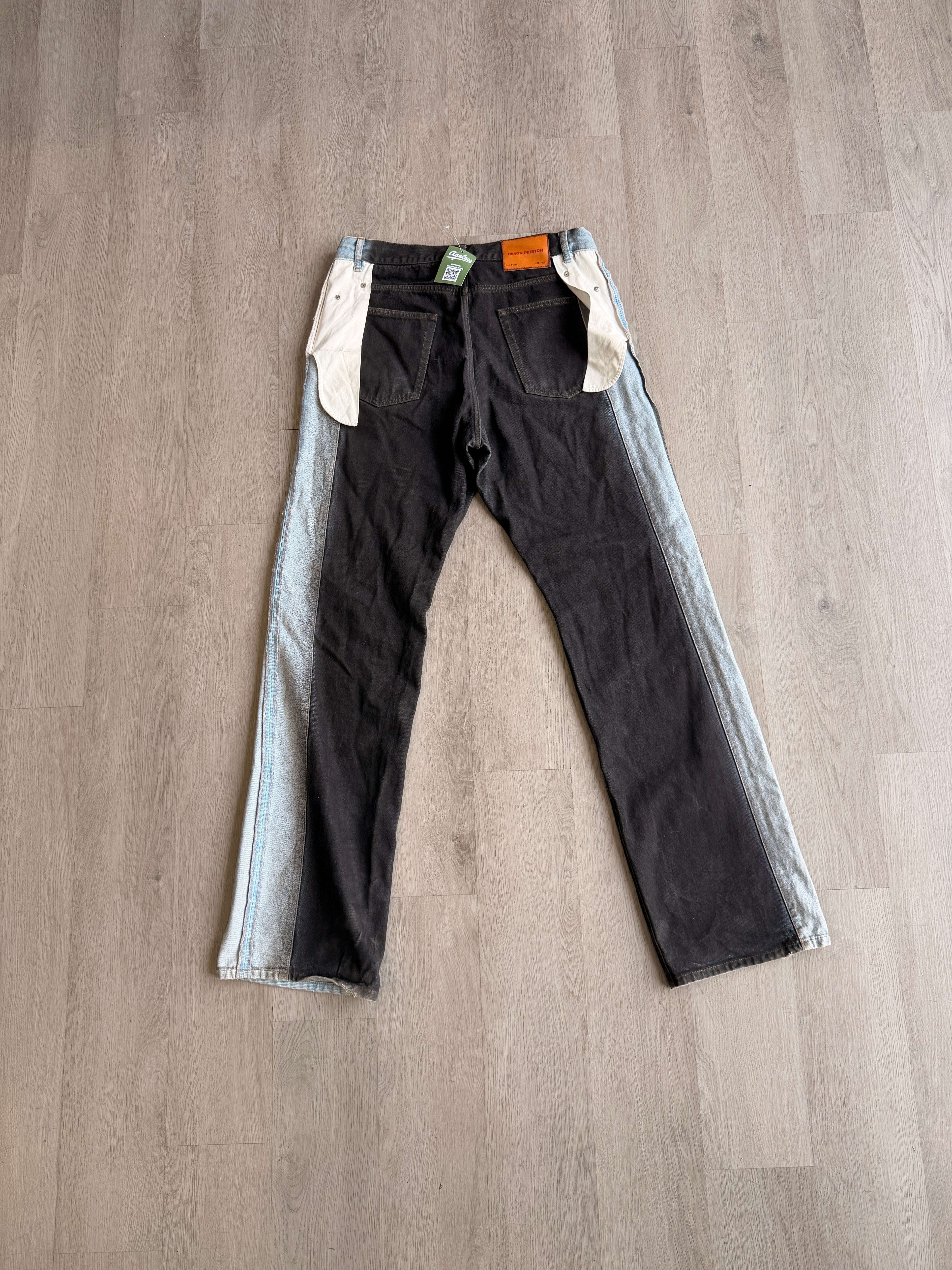Pre-Owned Heron Preston Inside Out Denim Jeans