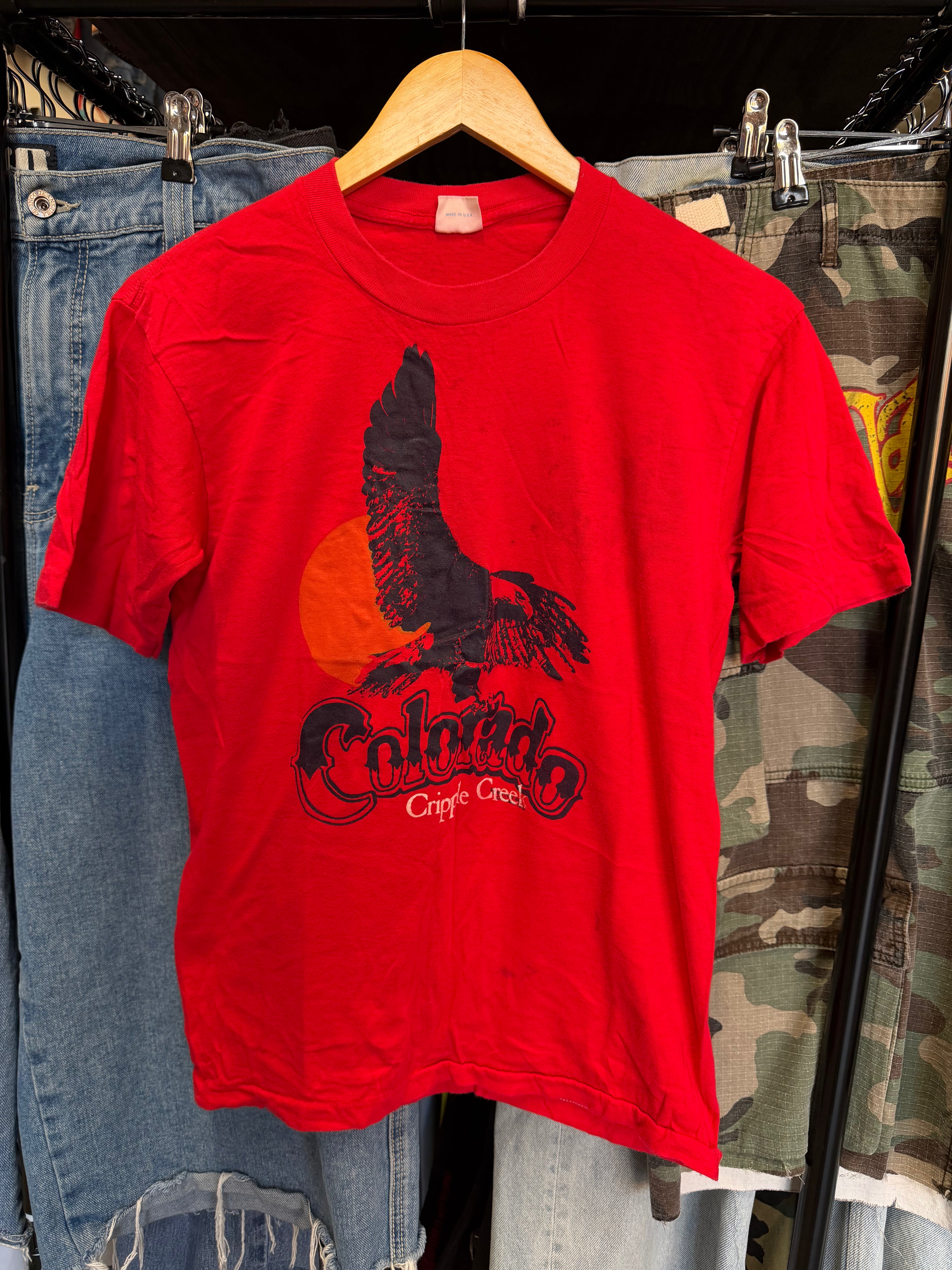 Vintage Cripple Creek Colorado Red Tee