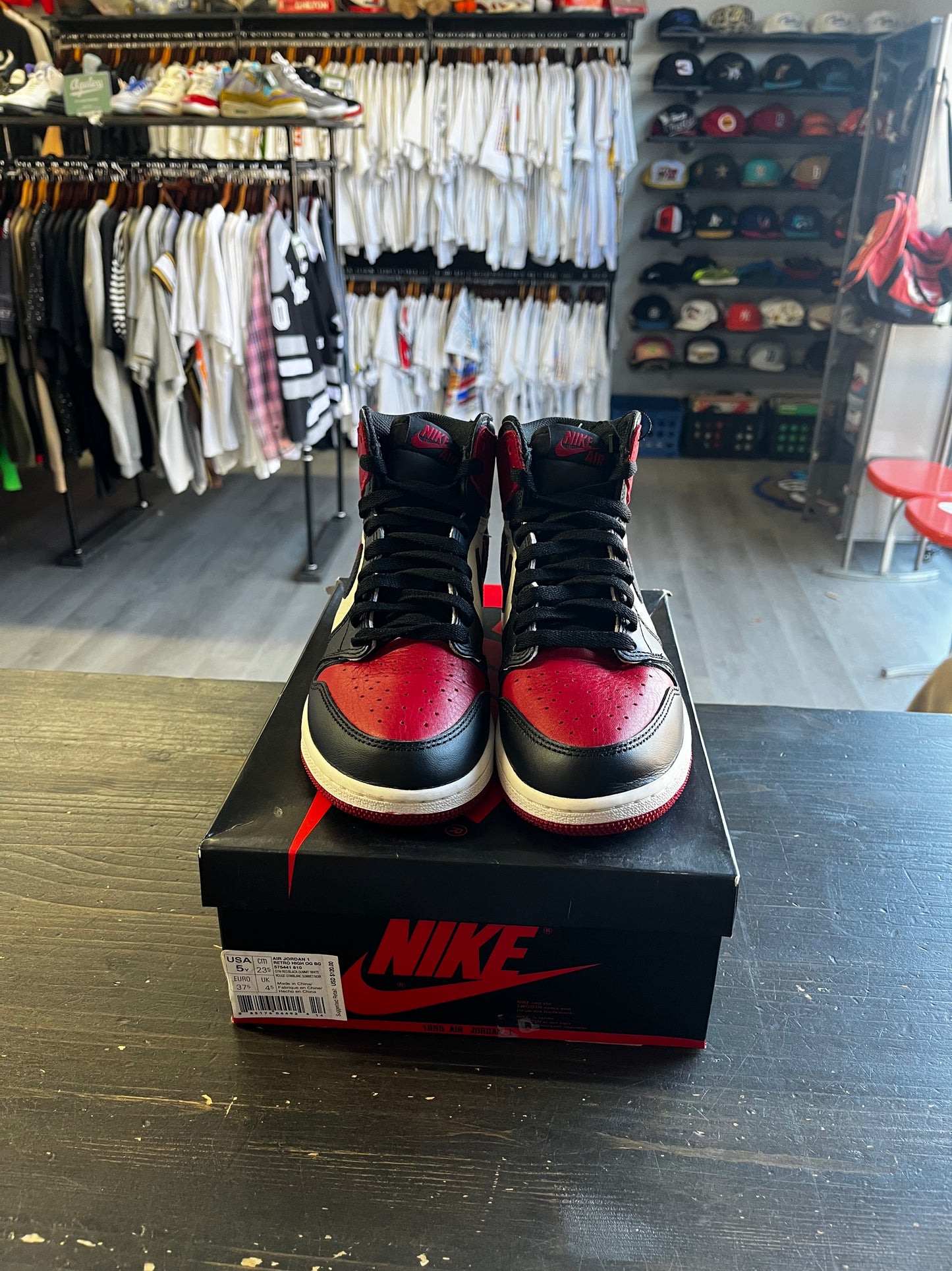 Pre-Owned Jordan 1 Retro High Bred Toe (GS)