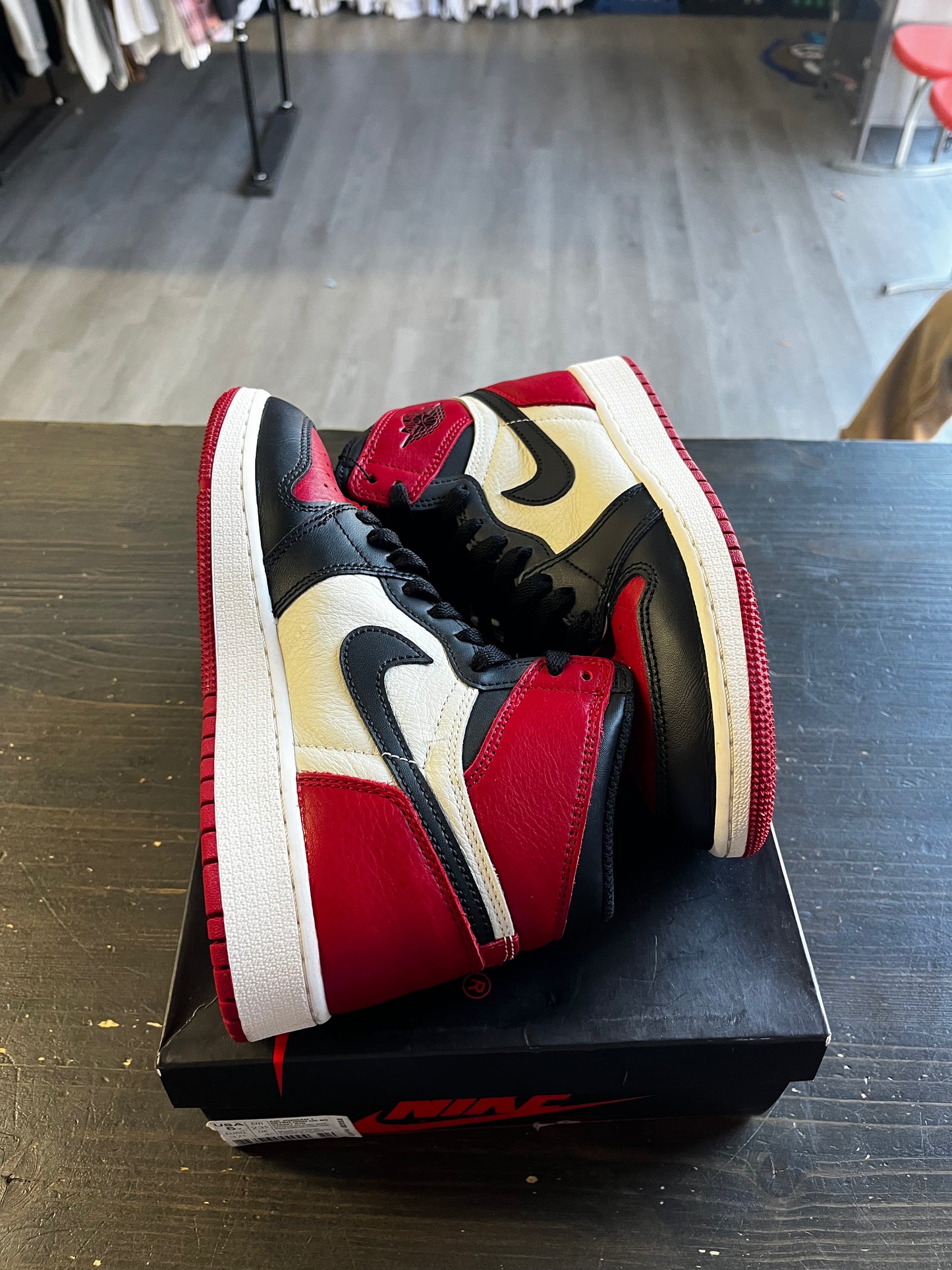 Pre-Owned Jordan 1 Retro High Bred Toe (GS)