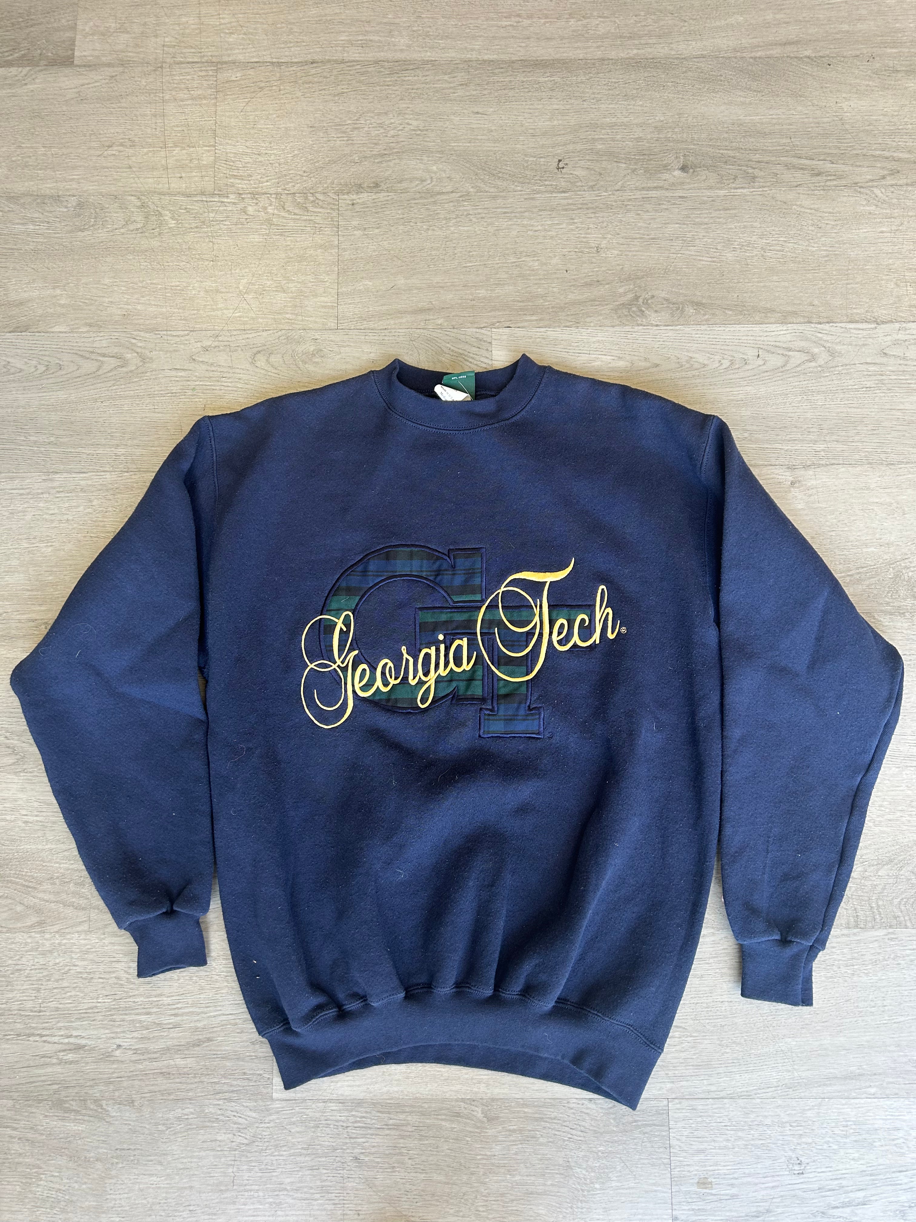 Vintage Georgia Tech Navy Blue Crew Neck