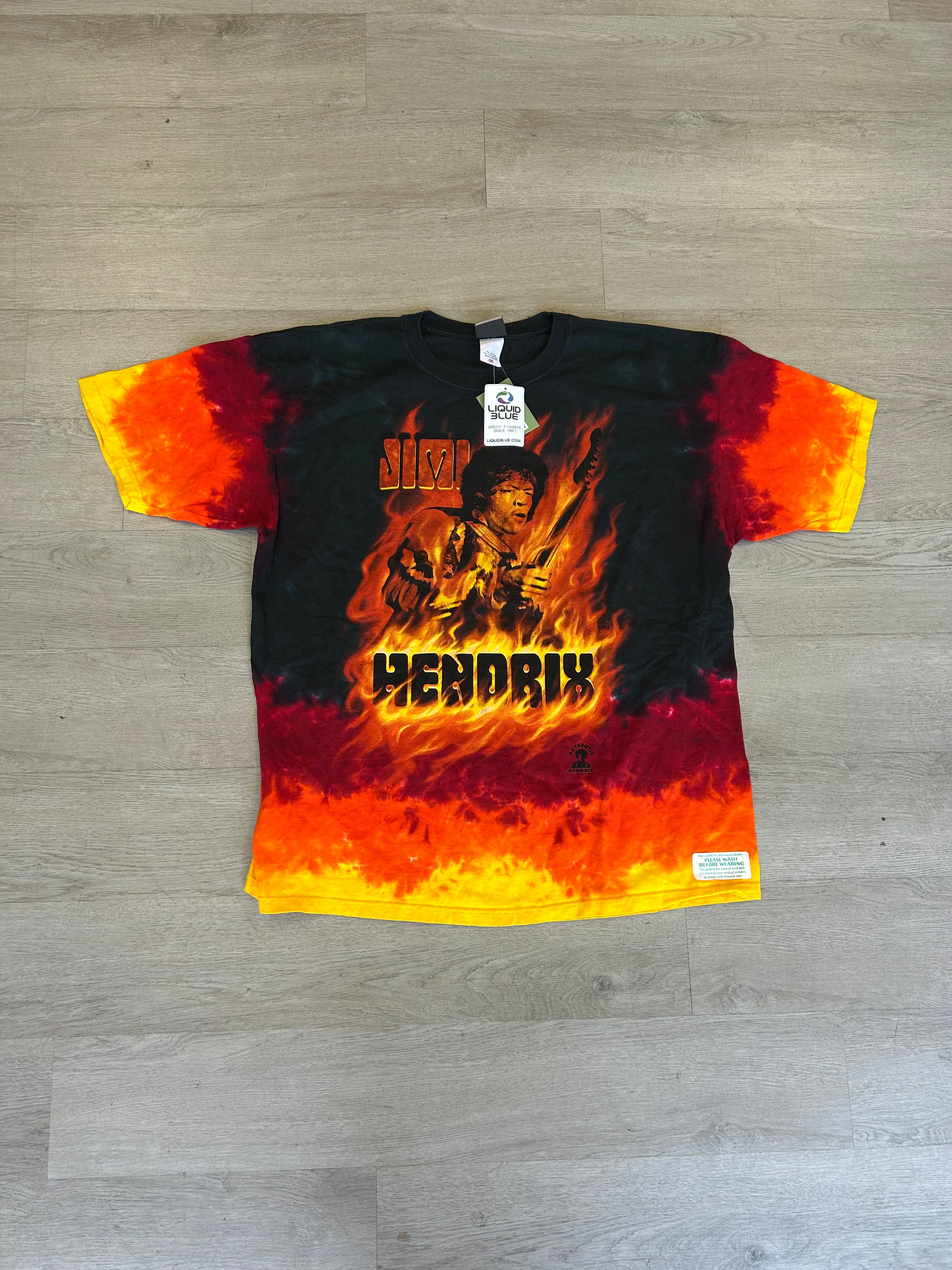 Vintage Liquid Blue Jimi Hendrix Tie-Dye Tee
