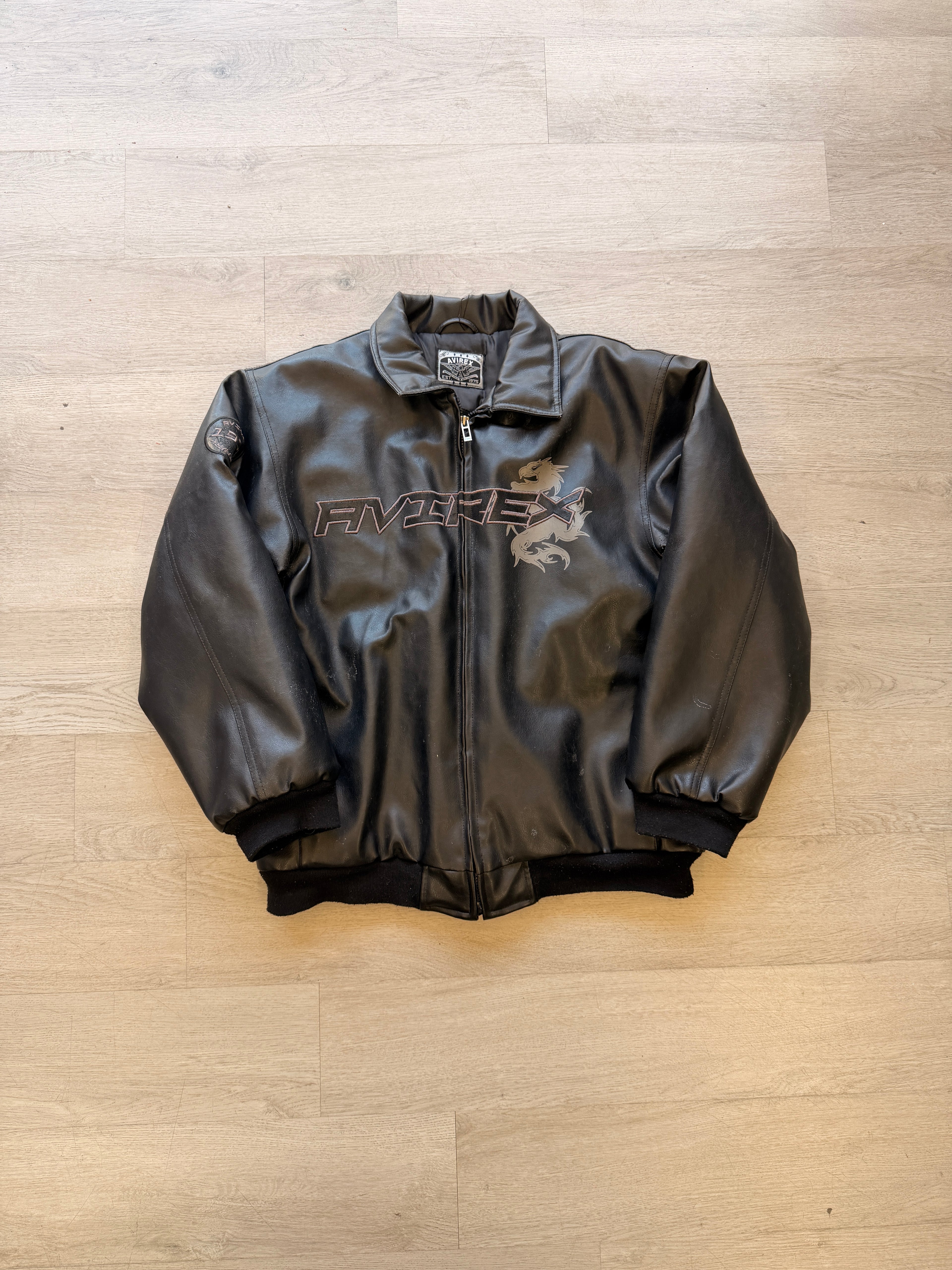 Vintage Avirex Dragon Leather Jacket