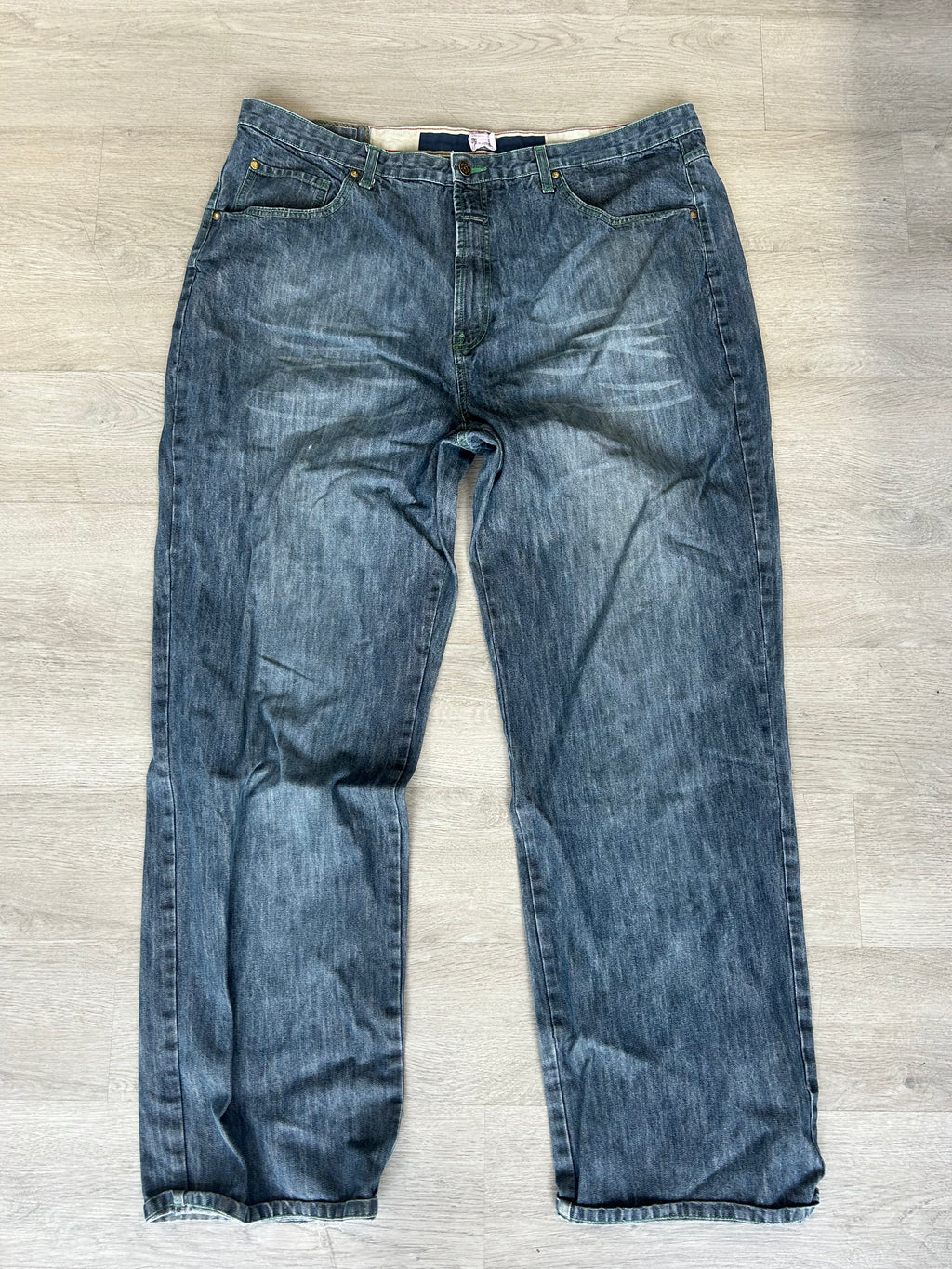 Vintage Marithé Francois Girbaud Green Stitched Jeans