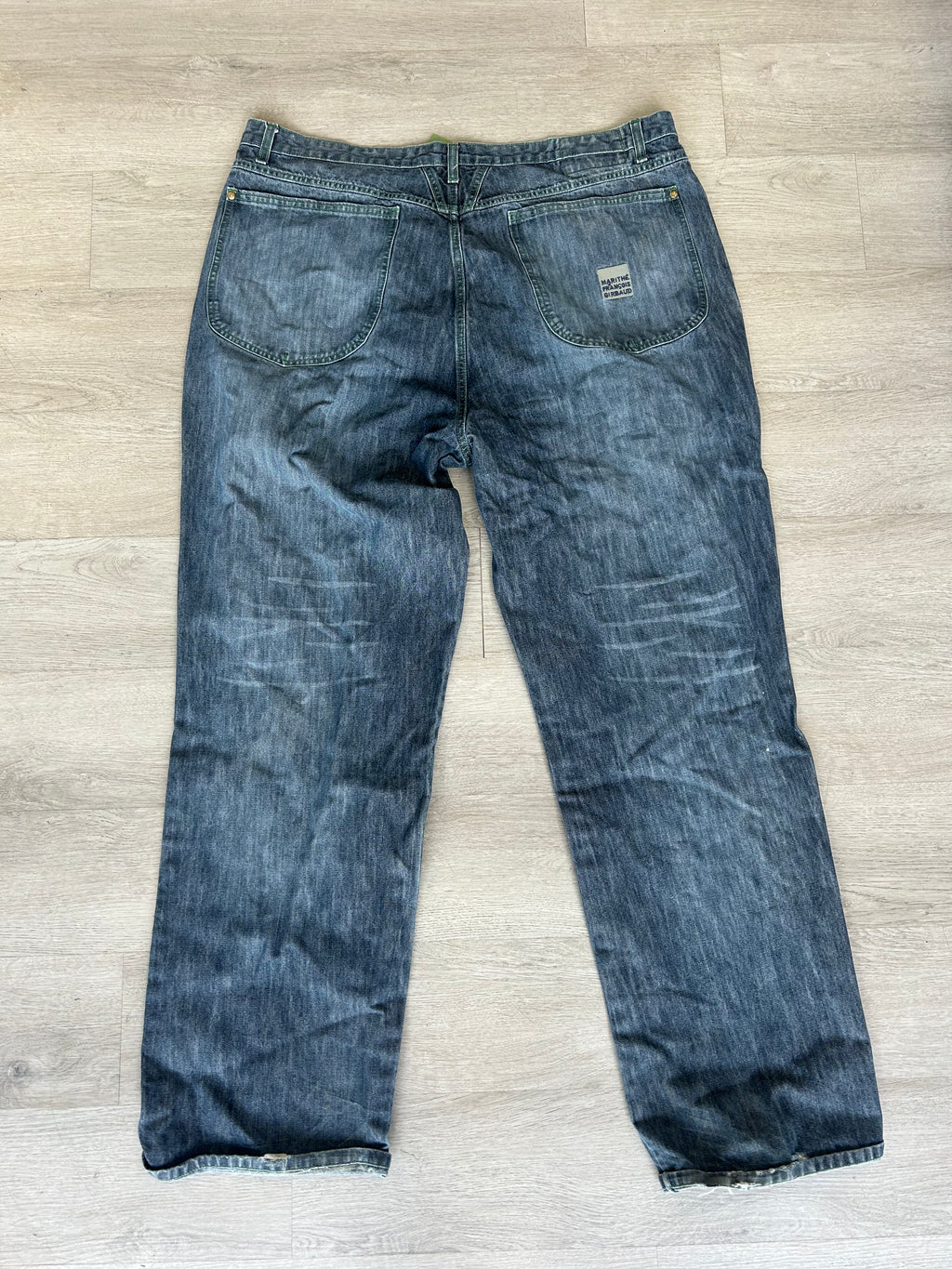 Vintage Marithé Francois Girbaud Green Stitched Jeans