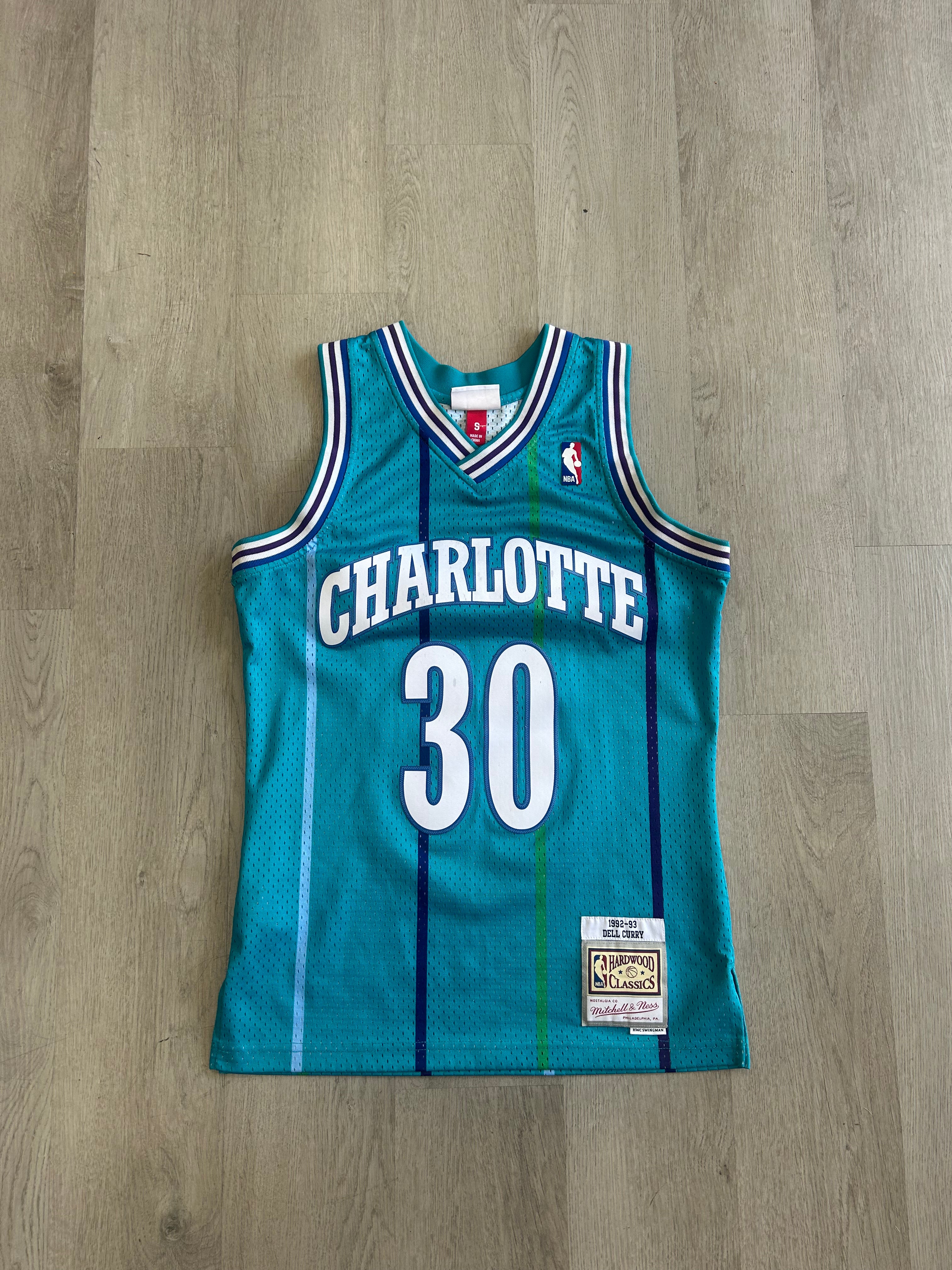 Mitchell & Ness Charlotte Hornets Dell Curry 1992-93 Road Jersey
