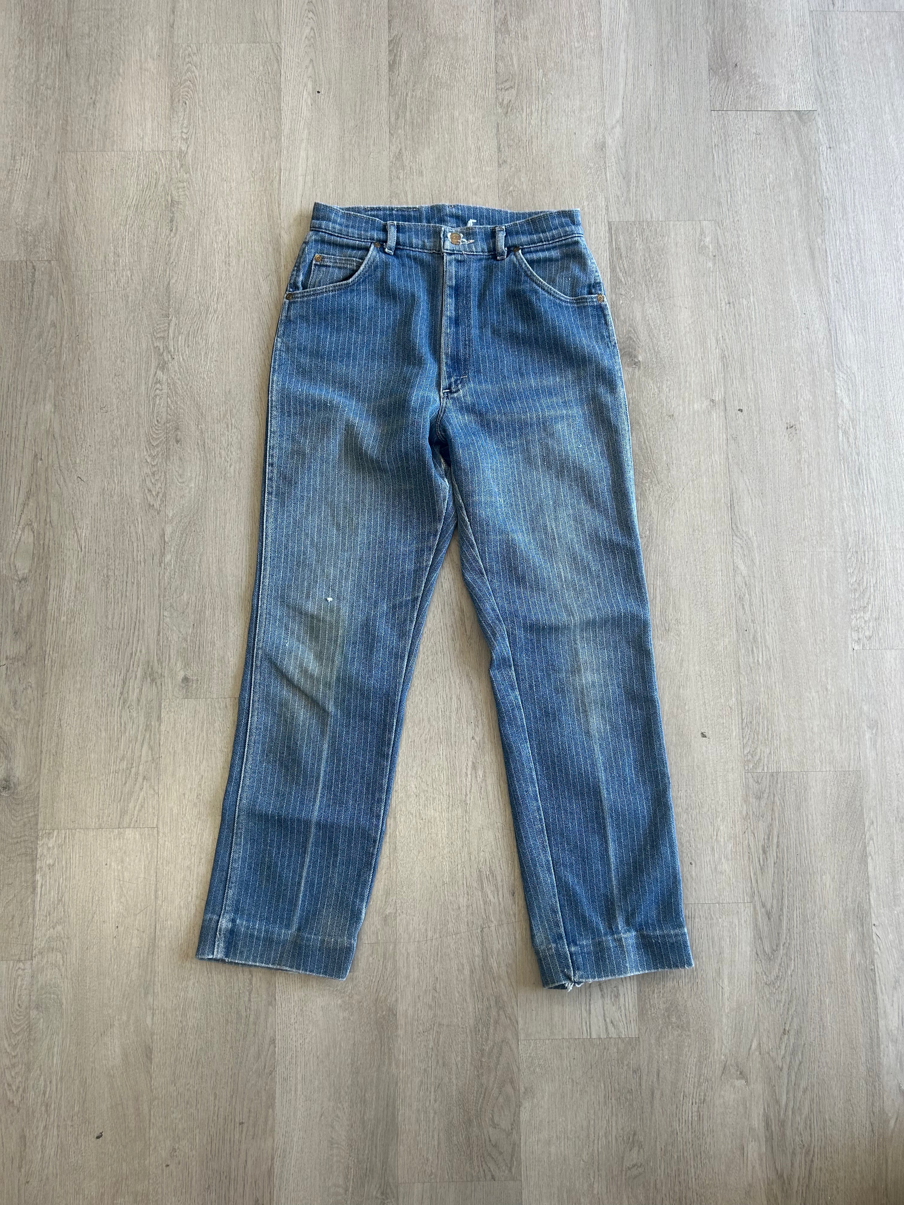 Vintage Lee Union Made Pinstripe High-Waist Jeans