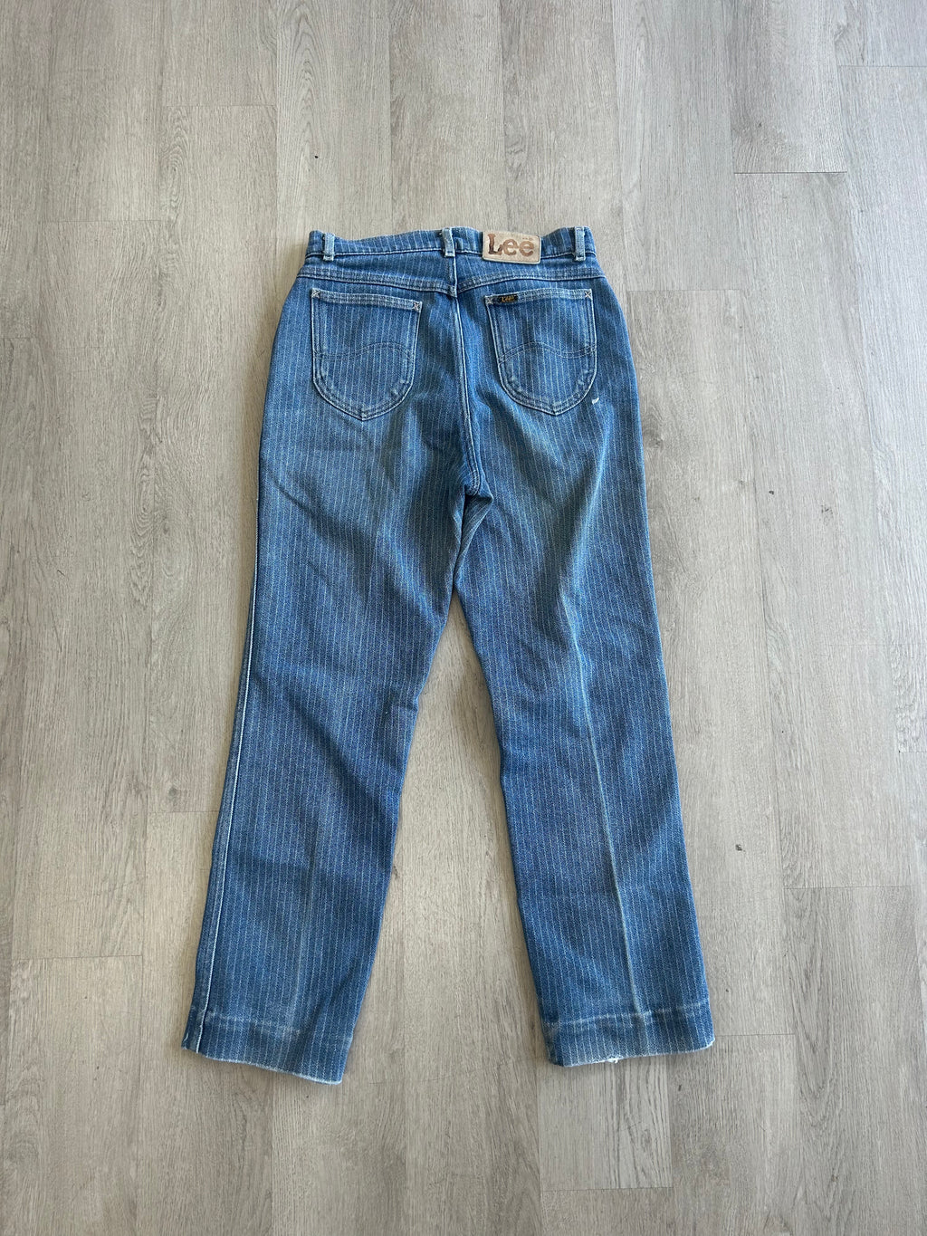 Vintage Lee Union Made Pinstripe High-Waist Jeans
